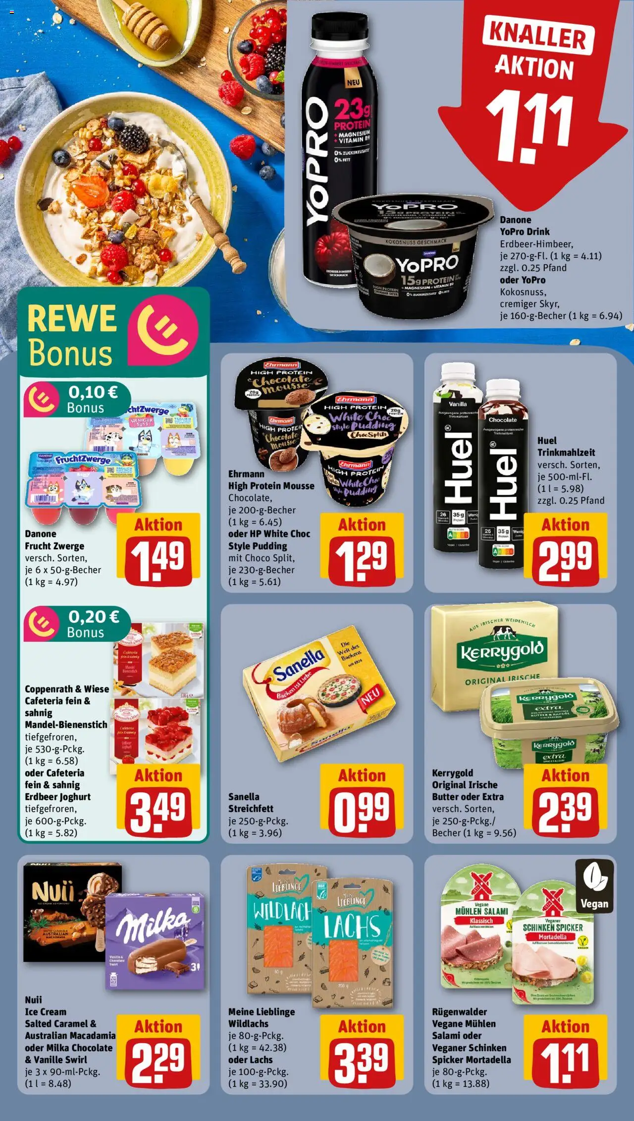 Rewe Prospekt 	 – gültig ab 20.10.2025 | Seite: 12 | Produkte: Joghurt, Fruchtzwerge, Lachs, Salami
