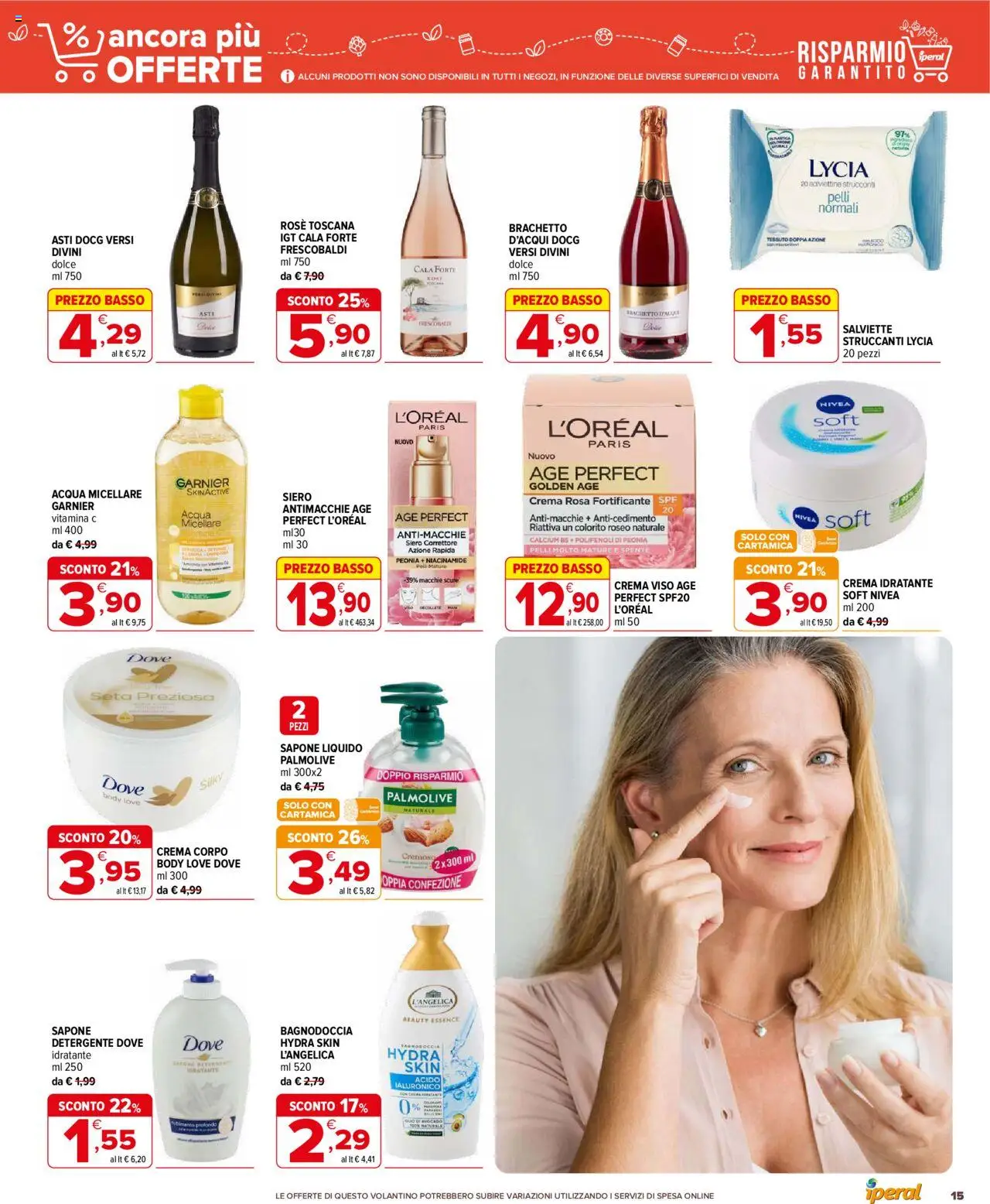 Volantino Iperal del 01.10.2025 | Pagina: 15 | Prodotti: Crema, Detergente, Acqua, Correttore