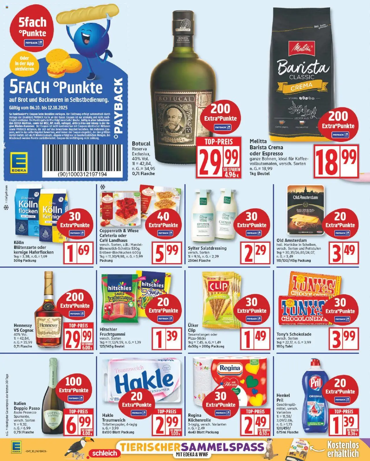 Edeka Prospekt 	 – gültig ab 06.10.2025 | Seite: 10 | Produkte: Prosecco, Doppio Passo, Brot, Flocken