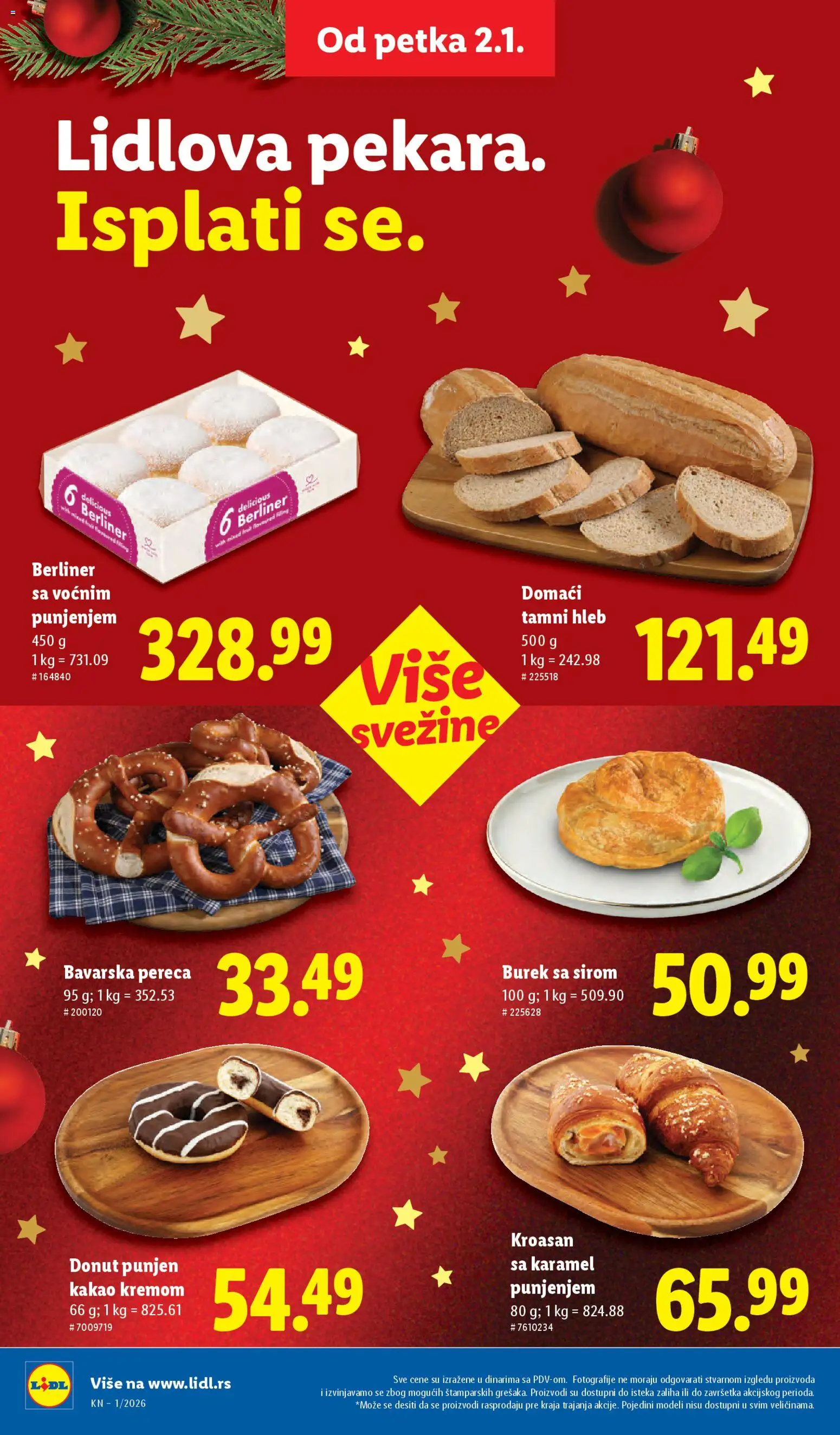 Lidl katalog - važi od 02.01.2026 | Strana: 18 | Proizvode: Kroasan, Hleb