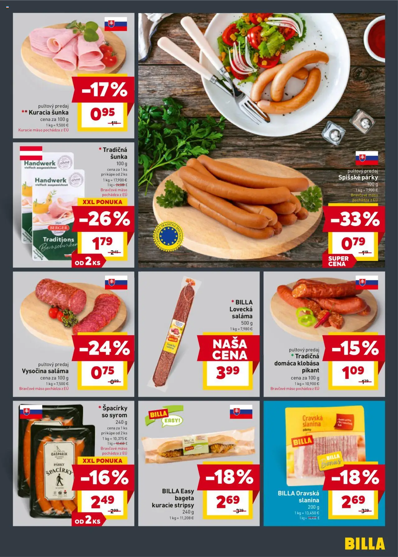 Billa leták │ platný od 02.07.2025 | Strana: 9 | Produkty: Eidam, Magnum, Tvaroh, Rama