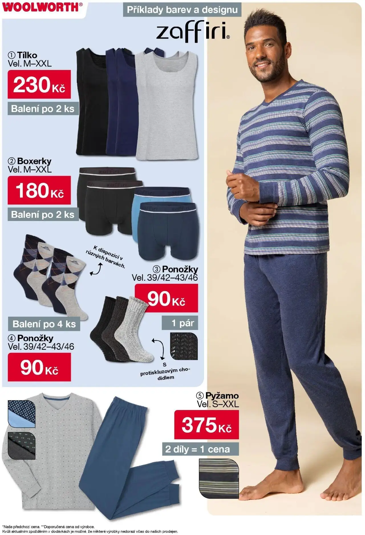 Woolworth leták - Třebíč, Třinec, Žatec, Otvice, Jihlava, Znojmo, Příbram od 03.10.2025 | Strana: 27 | Produkty: Tílko, Ponožky, Pyžamo, Boxerky
