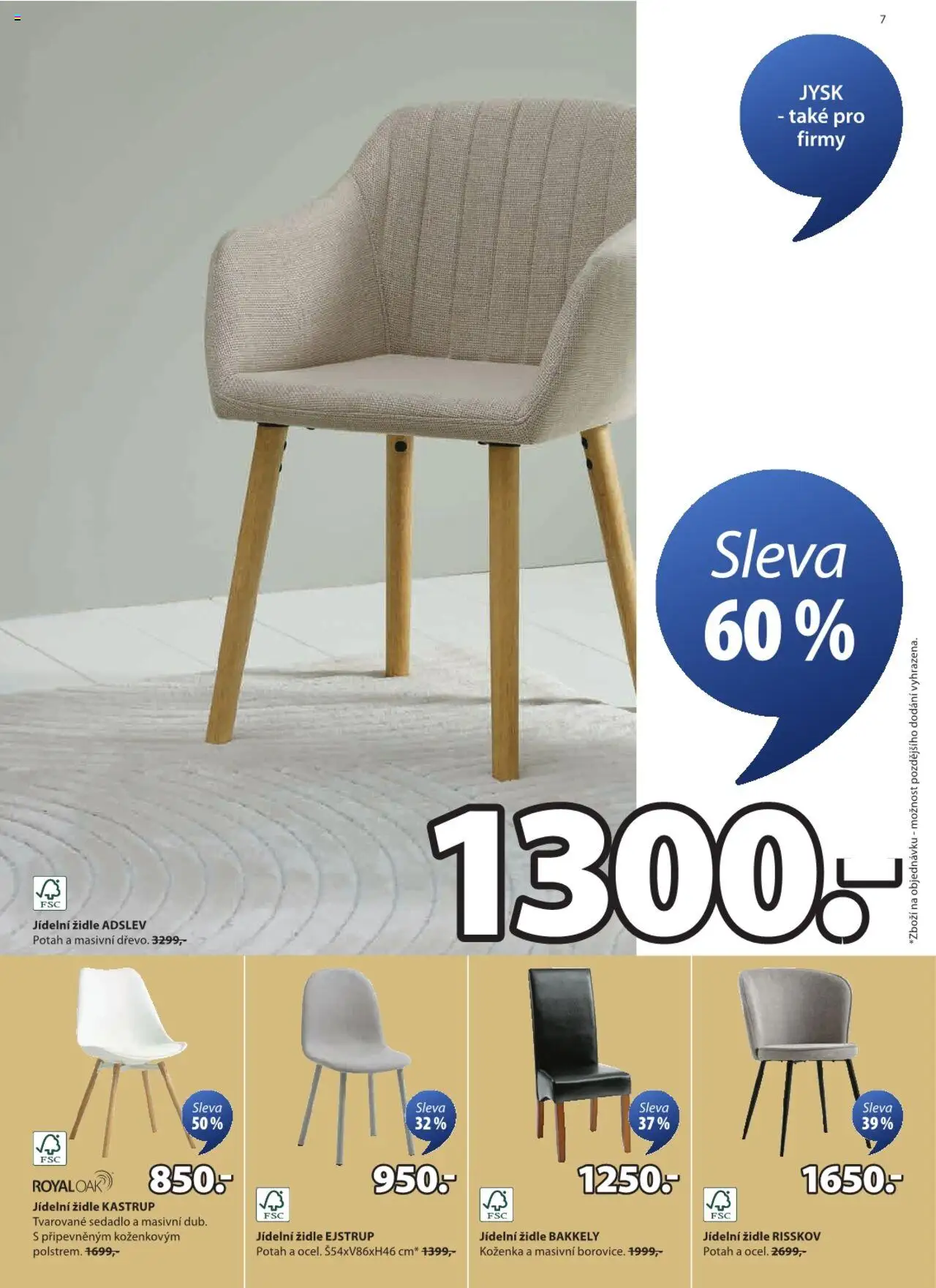 JYSK leták od 17.09.2025 | Strana: 7 | Produkty: Židle
