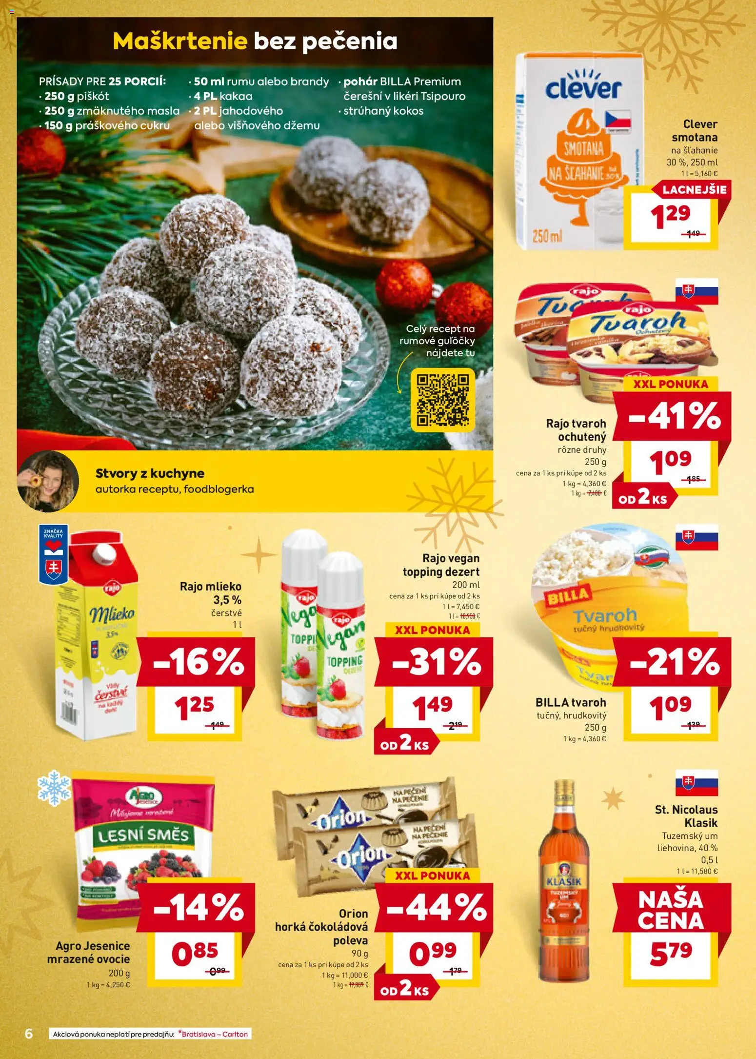 Nové Billa akcie – leták je platný od 19.11.2025 | Strana: 6 | Produkty: Mlieko, LEGO, Kuchyne, Ovocie