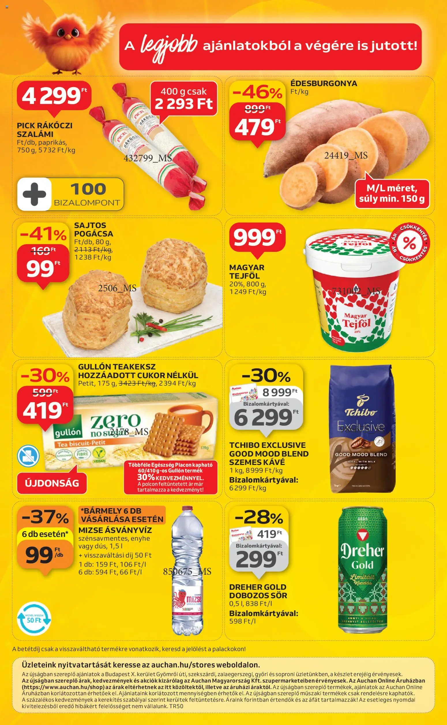 Auchan akciós ujság - amely érvényes a következő dátumtól: 11.12.2025 | Oldal: 16 | Termékek: Pick, Édesburgonya, Szalámi, Pogácsa