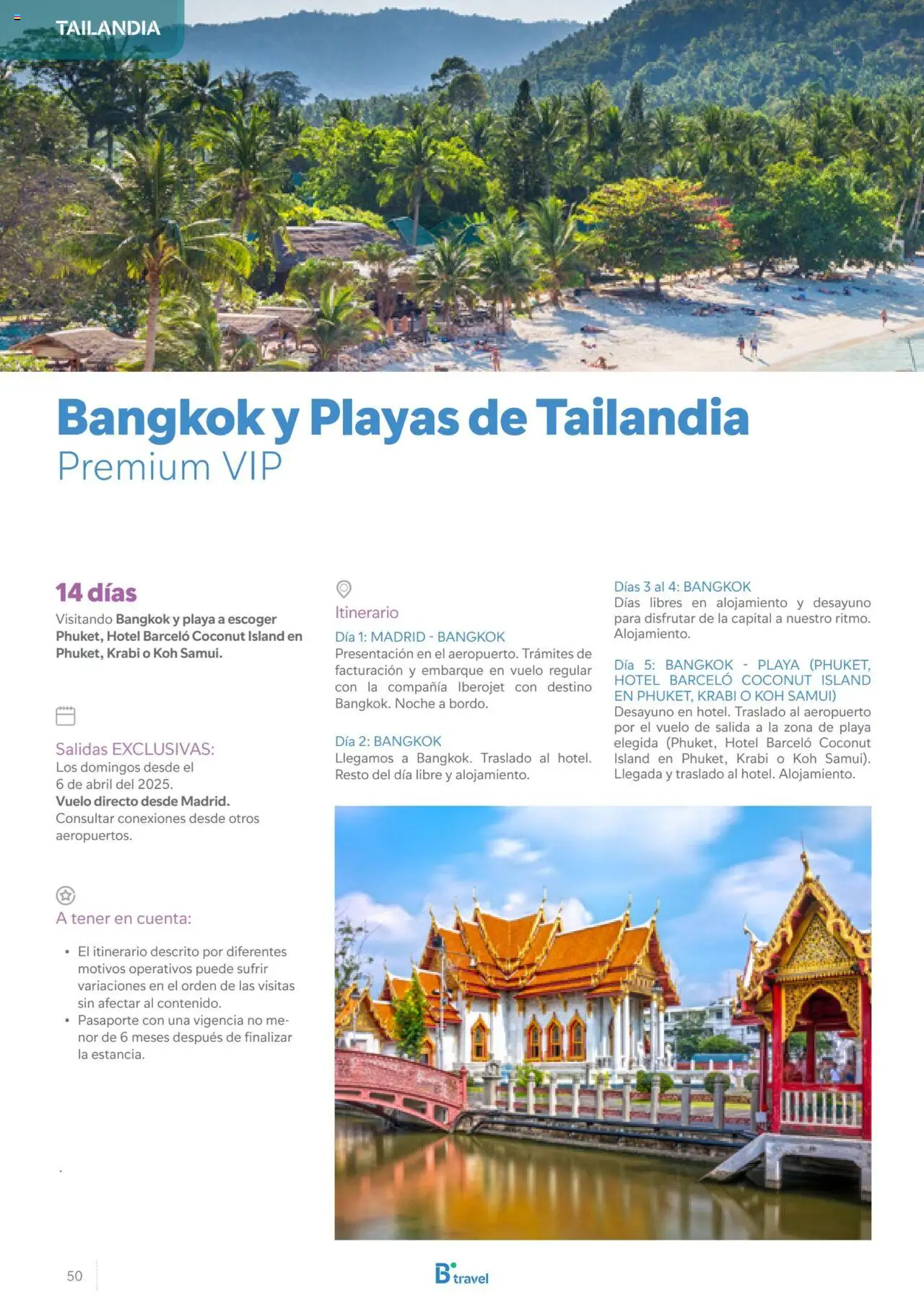 B the travel brand Asia 2025 │ válido desde el 15.11.2024 | Página: 50