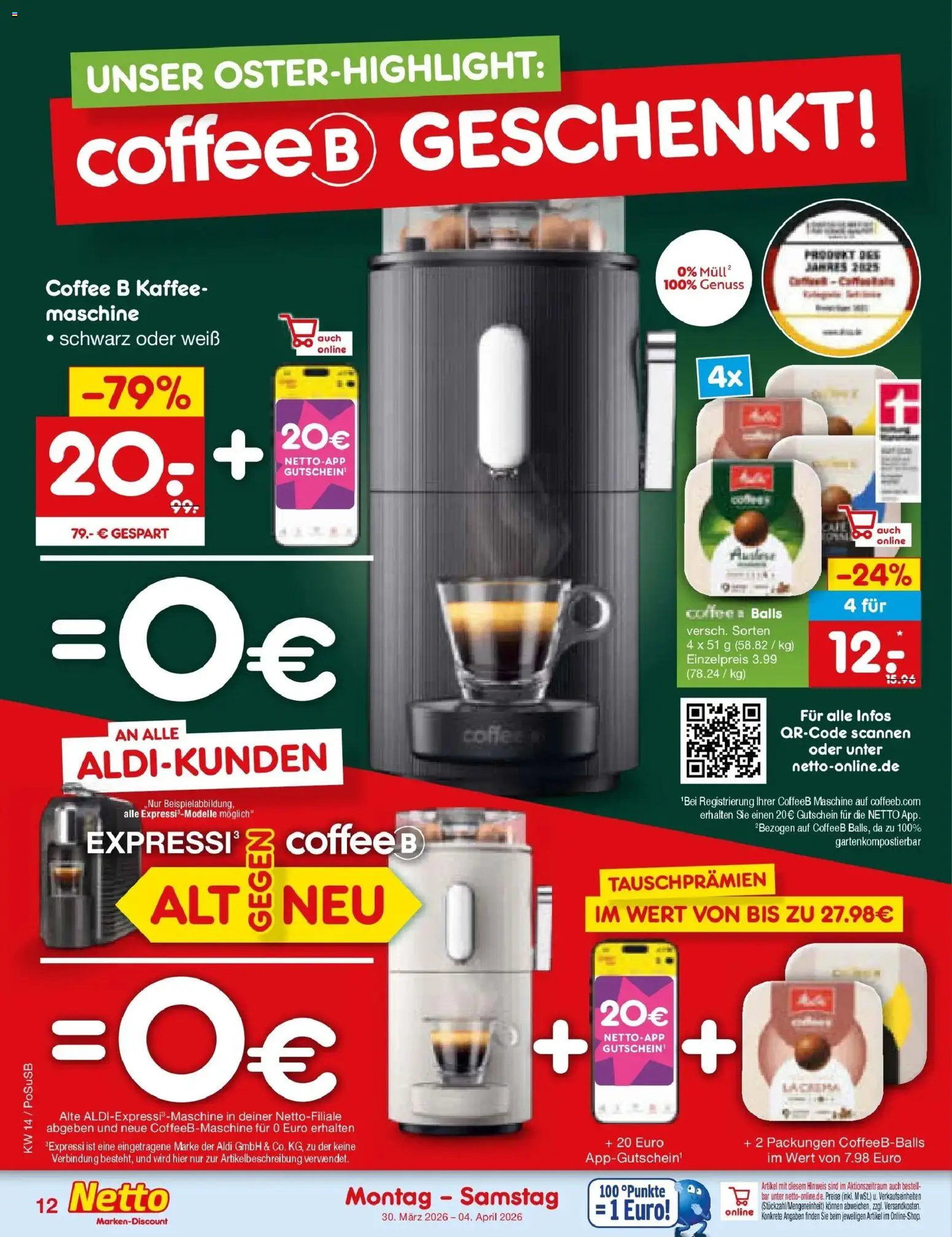 Netto Marken-Discount Prospekt Selb	 – gültig ab 30.03.2026 | Seite: 14 | Produkte: Kaffee