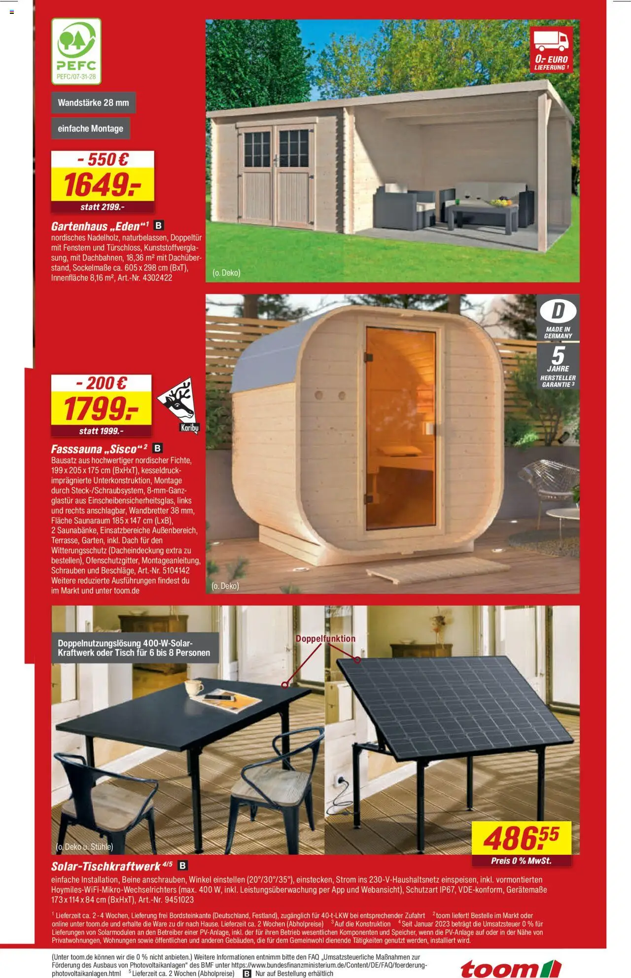Toom Baumarkt Prospekt 	 - gültig ab dem 30.08.2025 | Seite: 5 | Produkte: Tisch