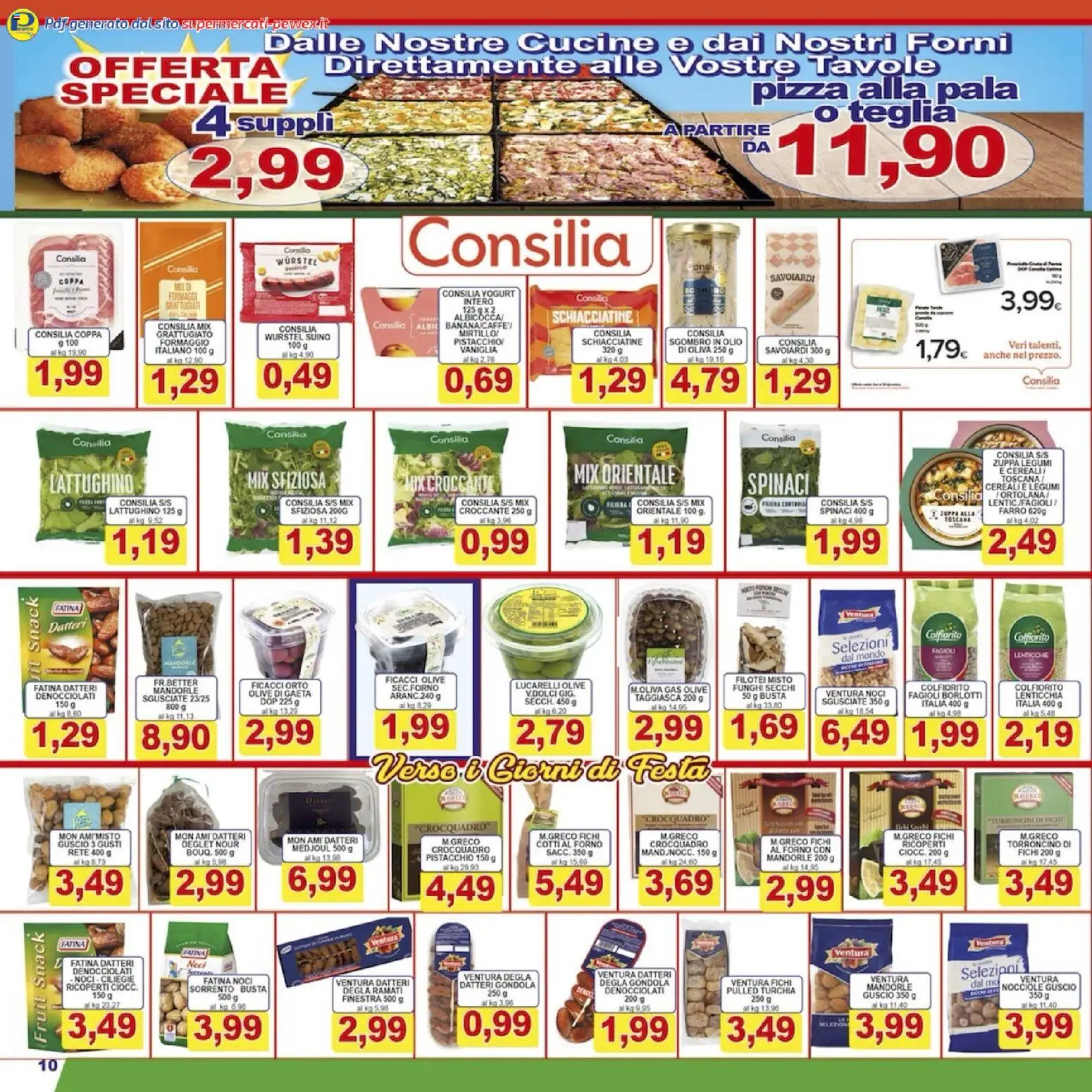 Volantino Pewex del 08.12.2025 | Pagina: 10 | Prodotti: Legumi, Cucine, Olio, Wurstel