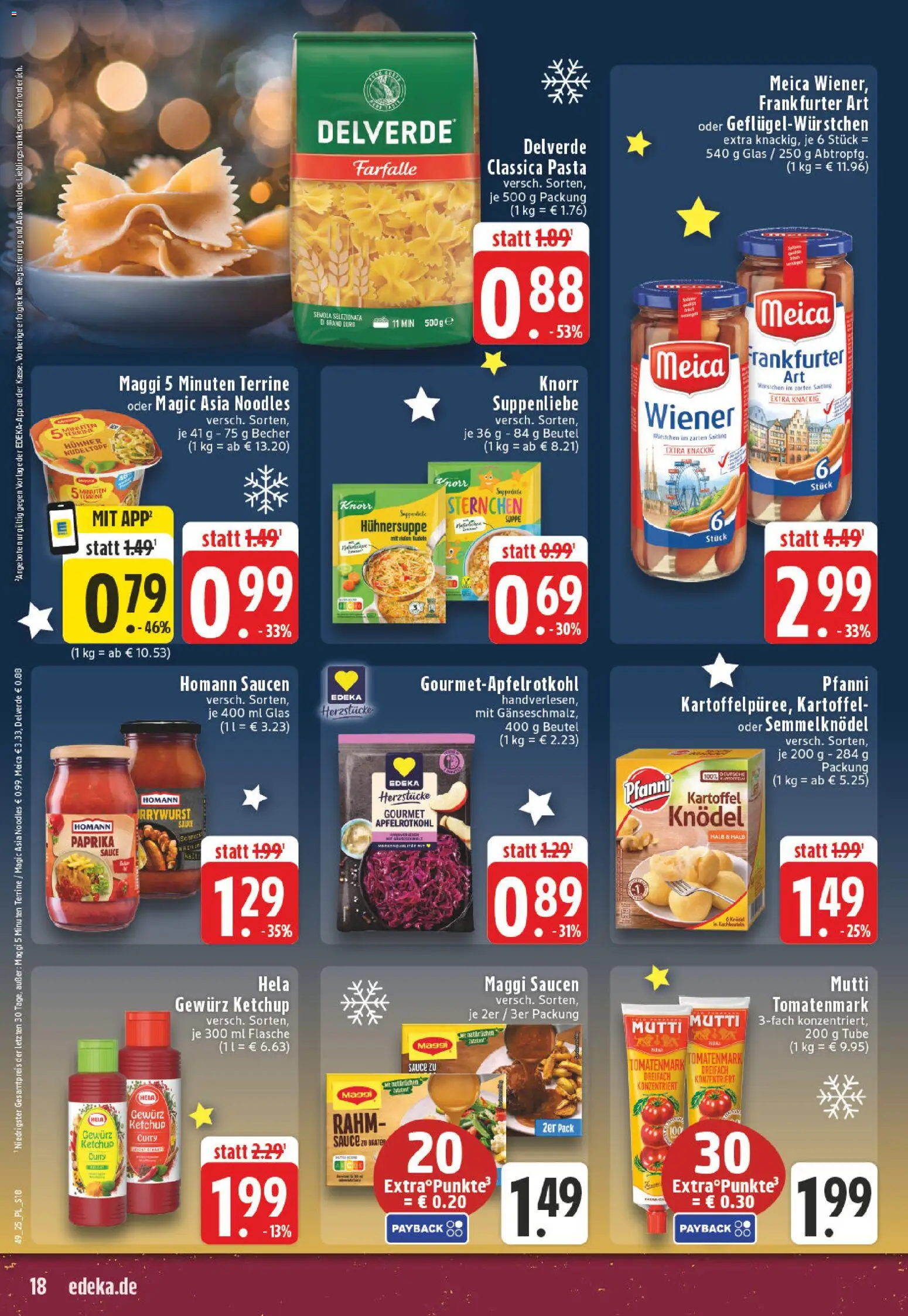 Edeka Prospekt 	 – gültig ab 01.12.2025 | Seite: 18 | Produkte: Maggi, Knorr, Meica, Paprika