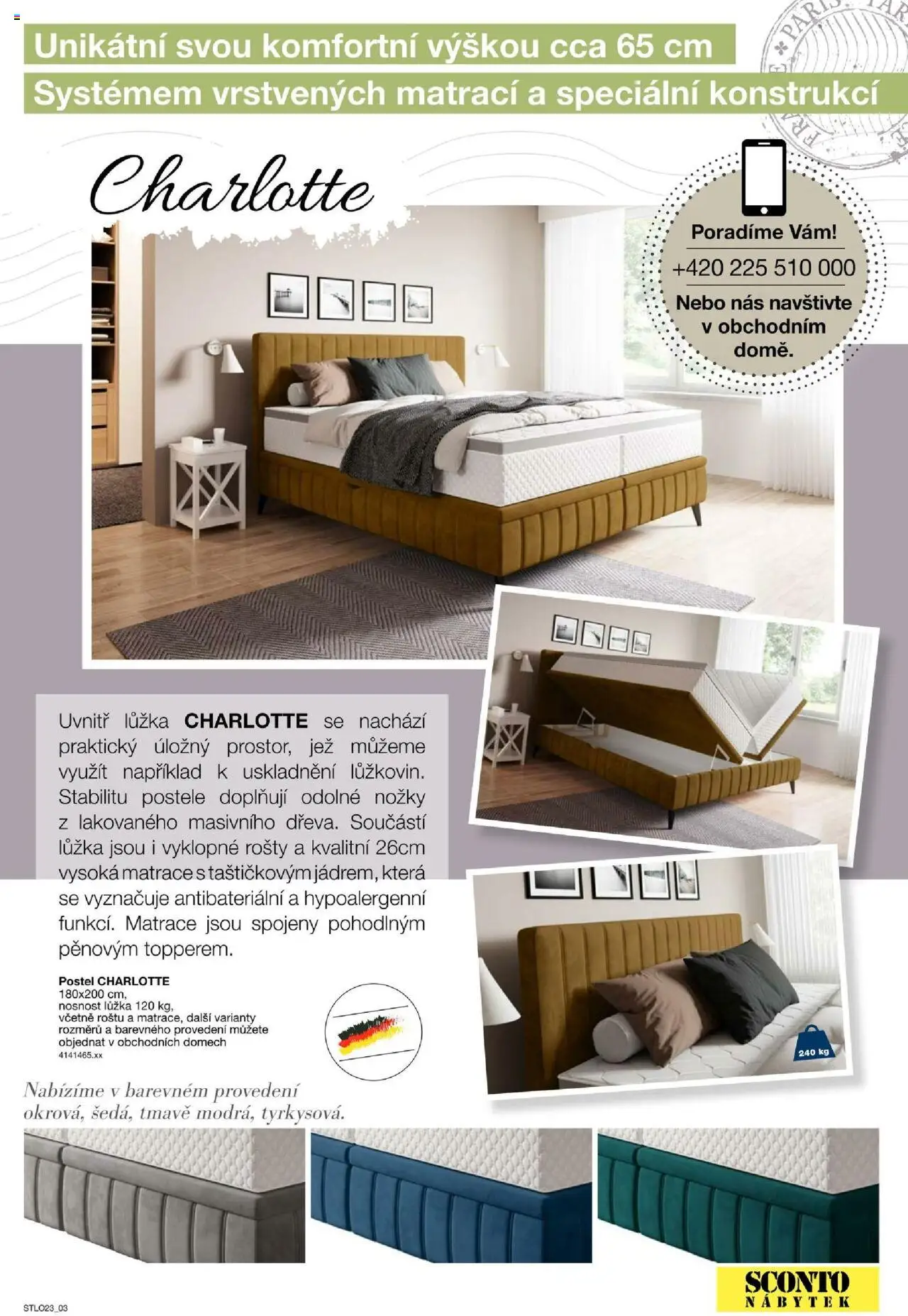 Sconto nábytek katalog - Ložnice od 01.01.2025 | Strana: 3 | Produkty: Postele, Nábytek, Postel, Matrace