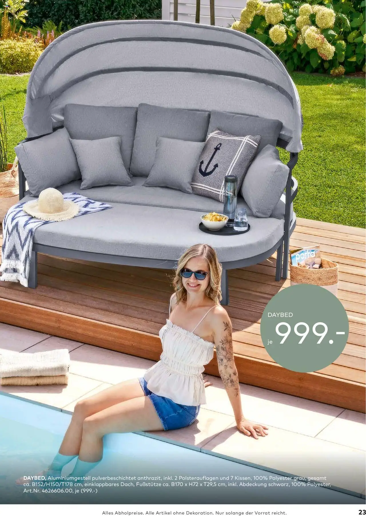 Porta! - Outdoor - Gartenmöbelkatalog 2025 - gültig ab dem 02.03.2025 | Seite: 23