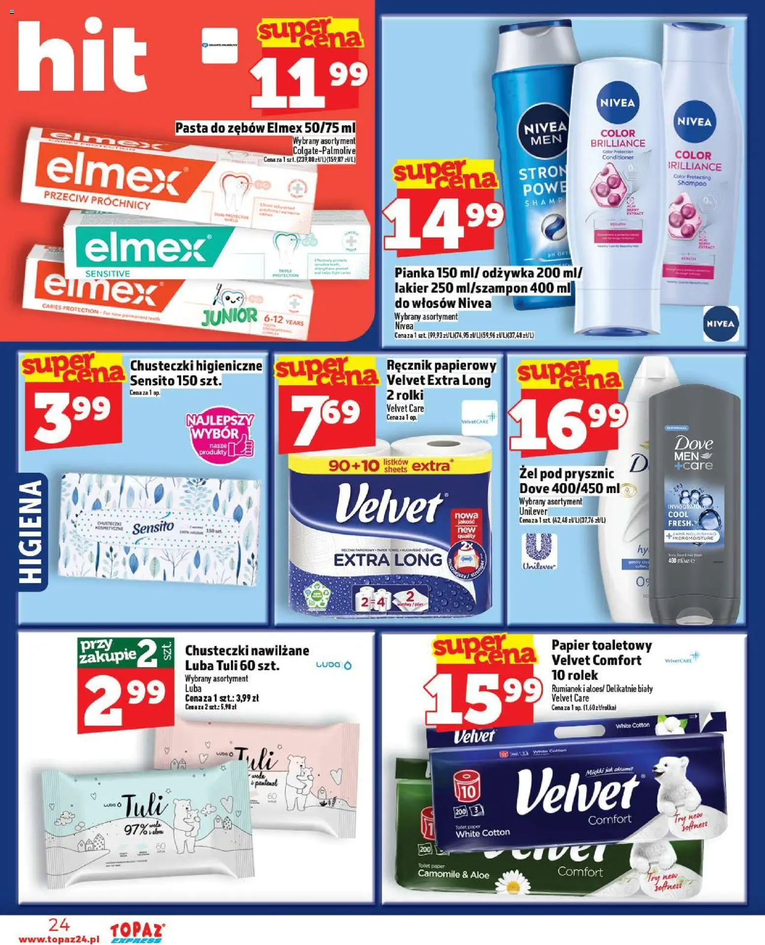 Topaz Gazetka - Express od 20.11.2025 | Strona: 24 | Produkty: Rolki, Prysznic, Żel pod prysznic, Pasta do zębów