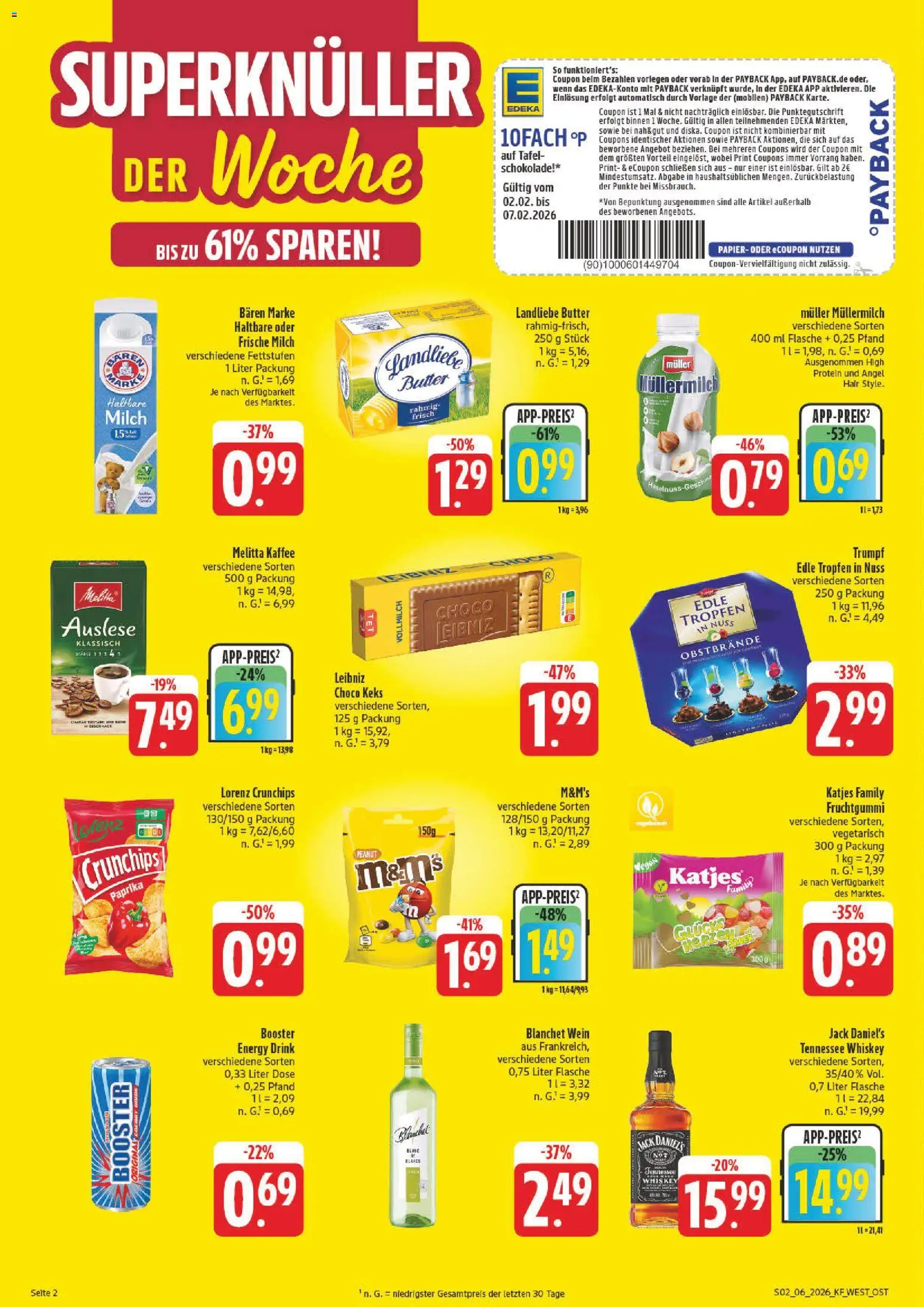 nah & gut Prospekt 	 – gültig ab 02.02.2026 | Seite: 2 | Produkte: Katjes, Landliebe butter, Jack Daniel's, Lorenz crunchips