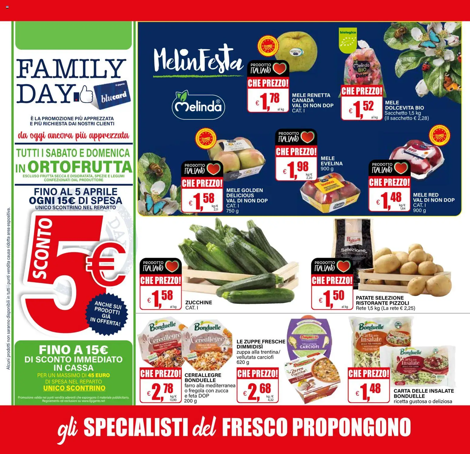 Volantino Il Gigante del 12.03.2026 | Pagina: 18 | Prodotti: Mele, Zucca, Zucchine, Farro