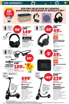 Hyper U - Prévisualisation de Hyper U - Noël à prix bas valide à partir de 02.12.2025 | Page: 32 | Produits: Pneus, Enceinte bluetooth, Batterie, Casque