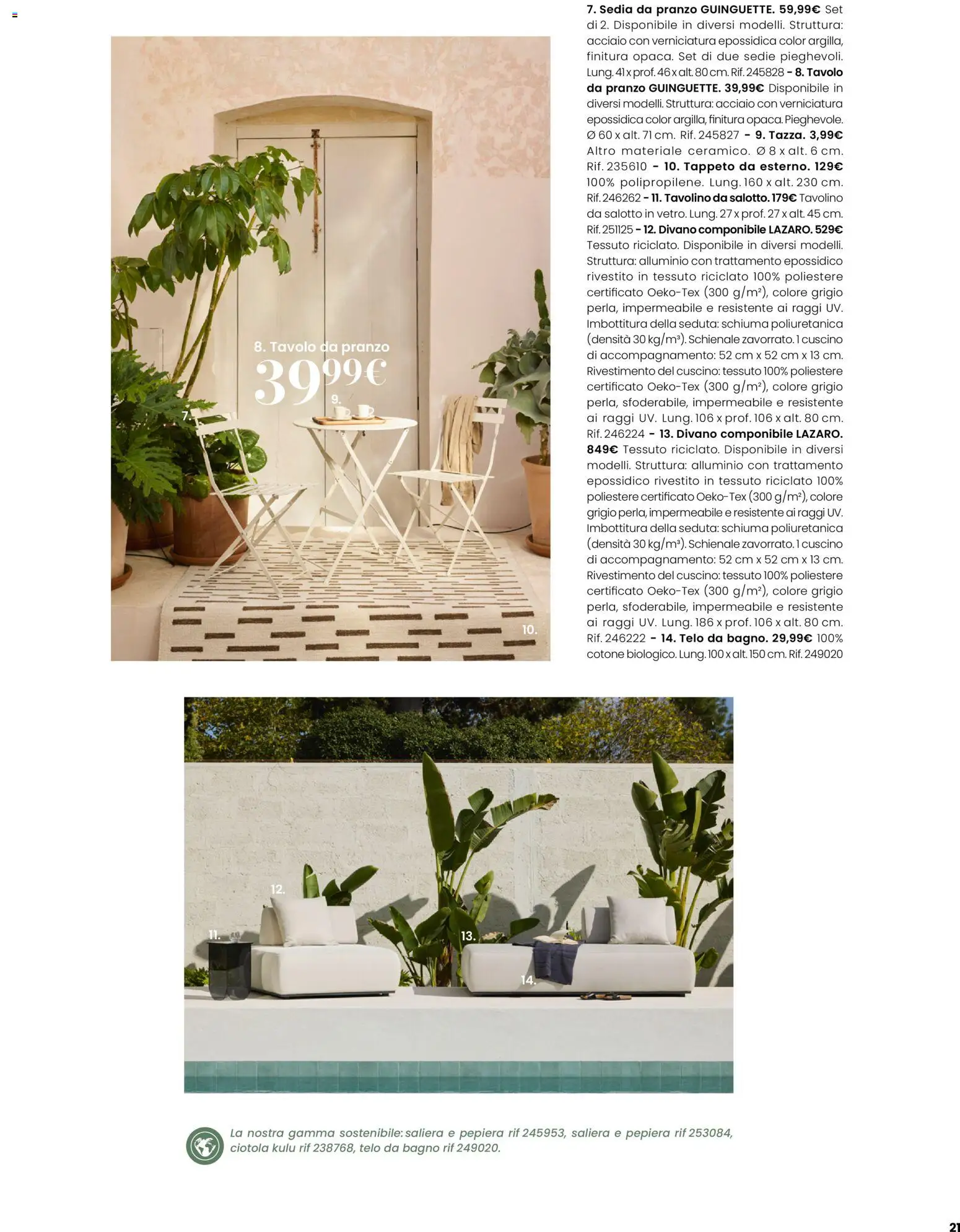 Volantino Maisons du Monde del 12.03.2026 | Pagina: 21 | Prodotti: Tavolino, Cuscino, Tavolo, Bagno