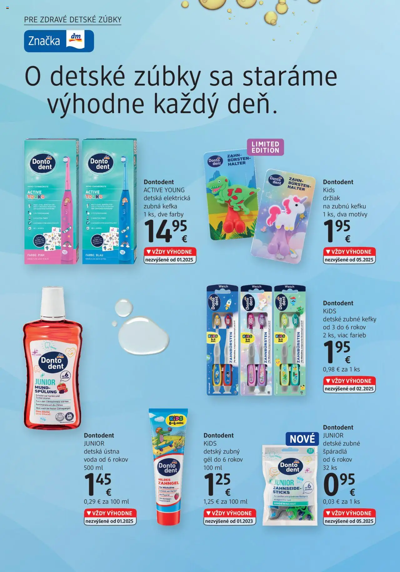 dm drogerie Journal Júl 2025 │ platný od 01.07.2025 | Strana: 20 | Produkty: Elektrická zubná kefka, Zubná kefka, Voda