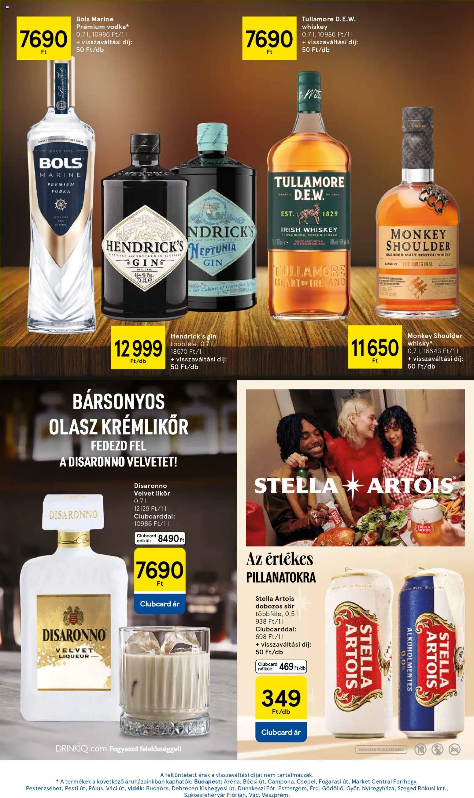 Tesco akciós ujság - amely érvényes a következő dátumtól: 11.12.2025 | Oldal: 37 | Termékek: Stella artois, Dobozos sör, Likőr, Vodka