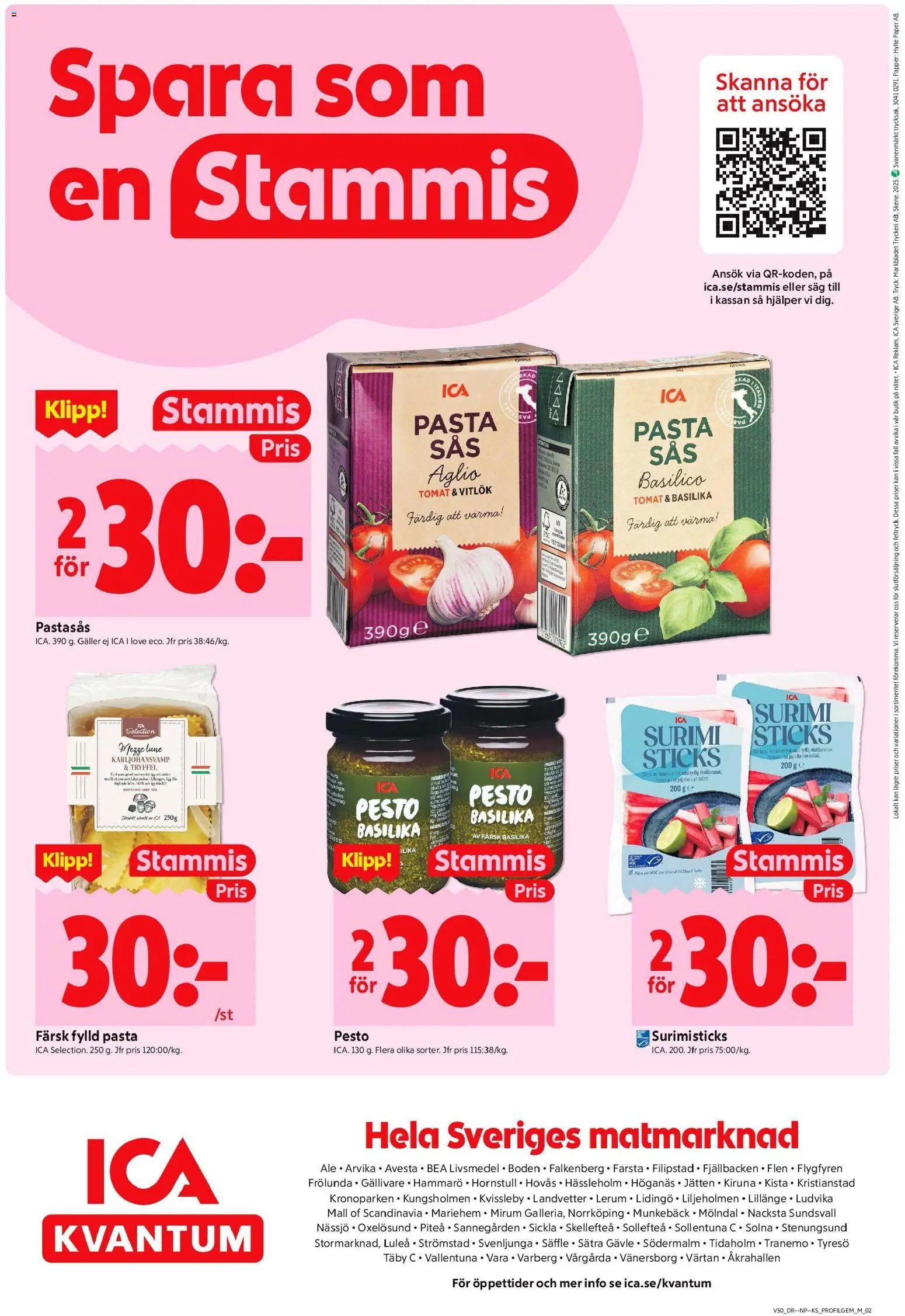 ICA Kvantum reklamblad aktuell från 08.12.2025 | Sida: 10 | Produkter: Paj, Pasta, Basilika, Pesto