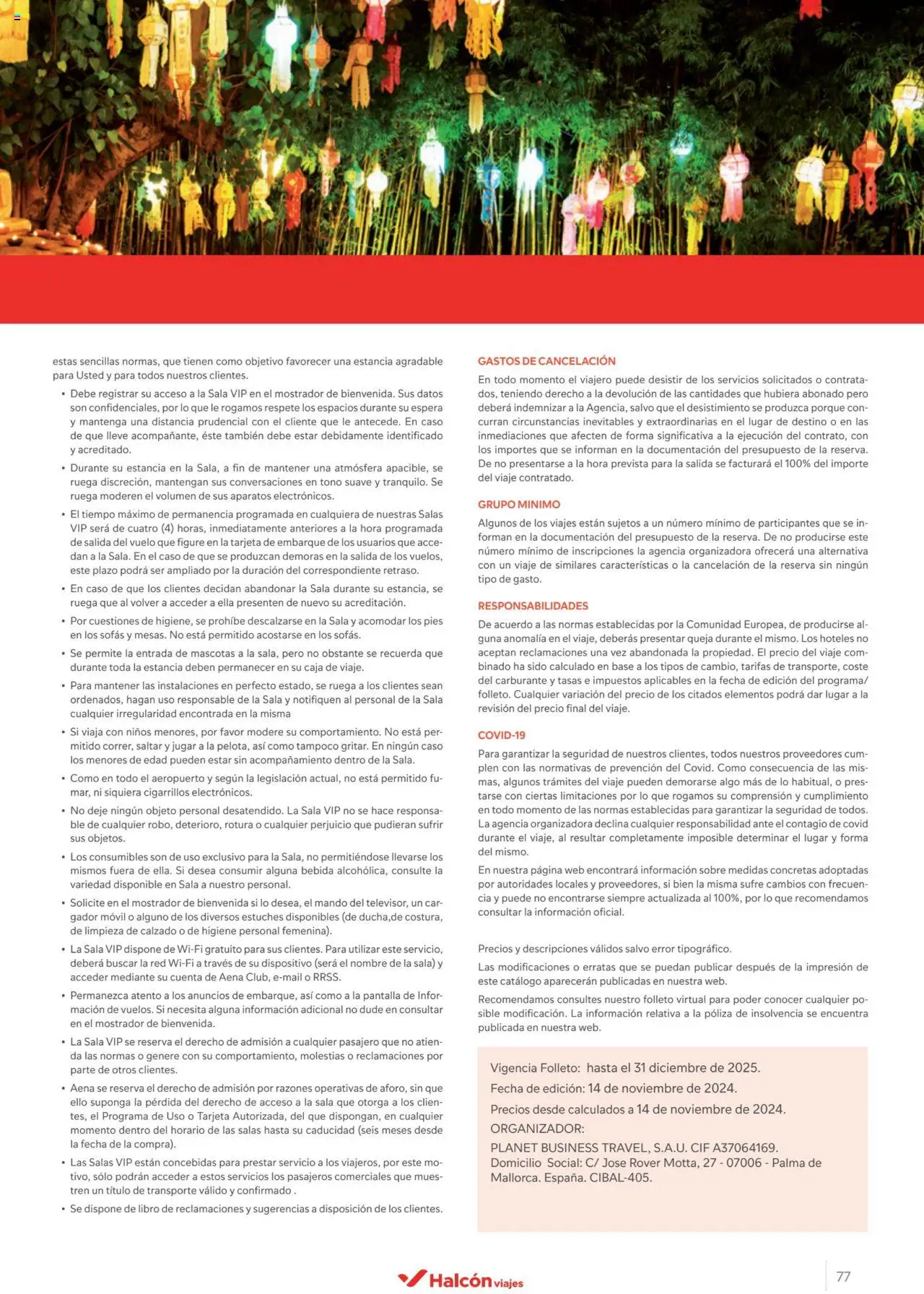 Halcón Viajes Asia 2025  │ válido desde el 15.11.2024 | Página: 77 | Productos: Organizador, Caja