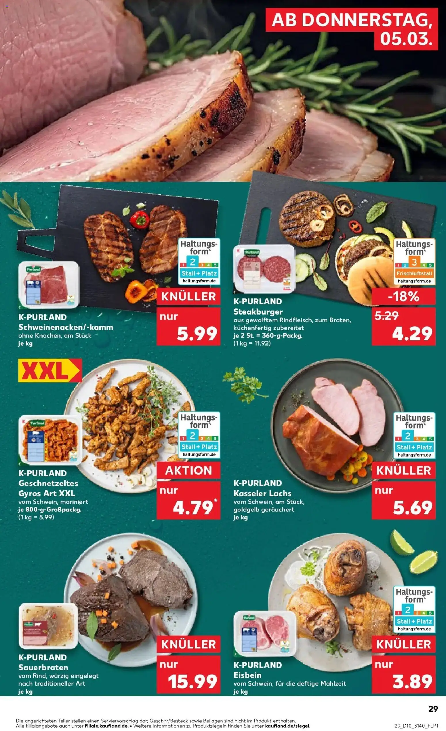 Kaufland Prospekt Halle (Saale)	 – gültig ab 05.03.2026 | Seite: 29 | Produkte: Gyros, Lachs
