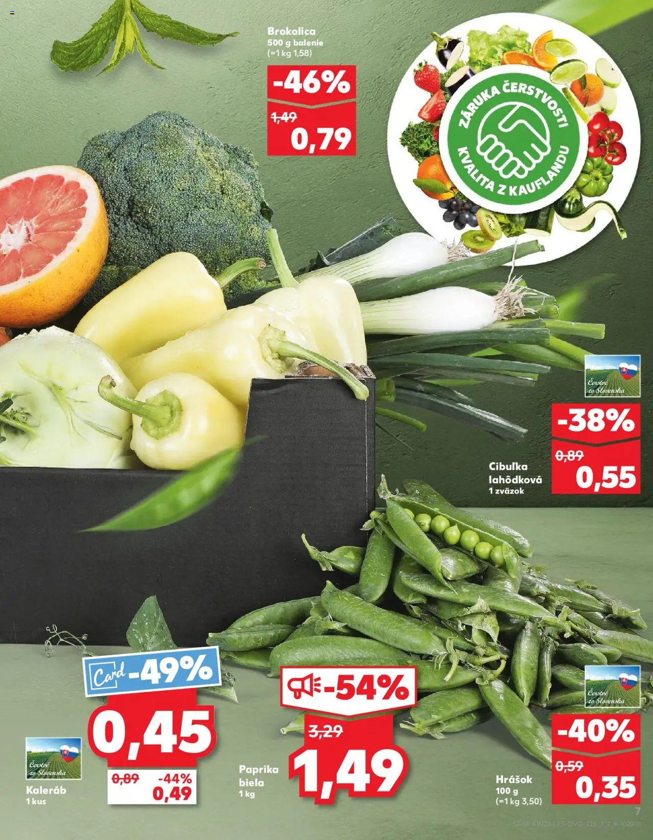 Nové Kaufland akcie – leták je platný od 05.06.2025 | Strana: 7 | Produkty: Paprika, Hrášok, Brokolica