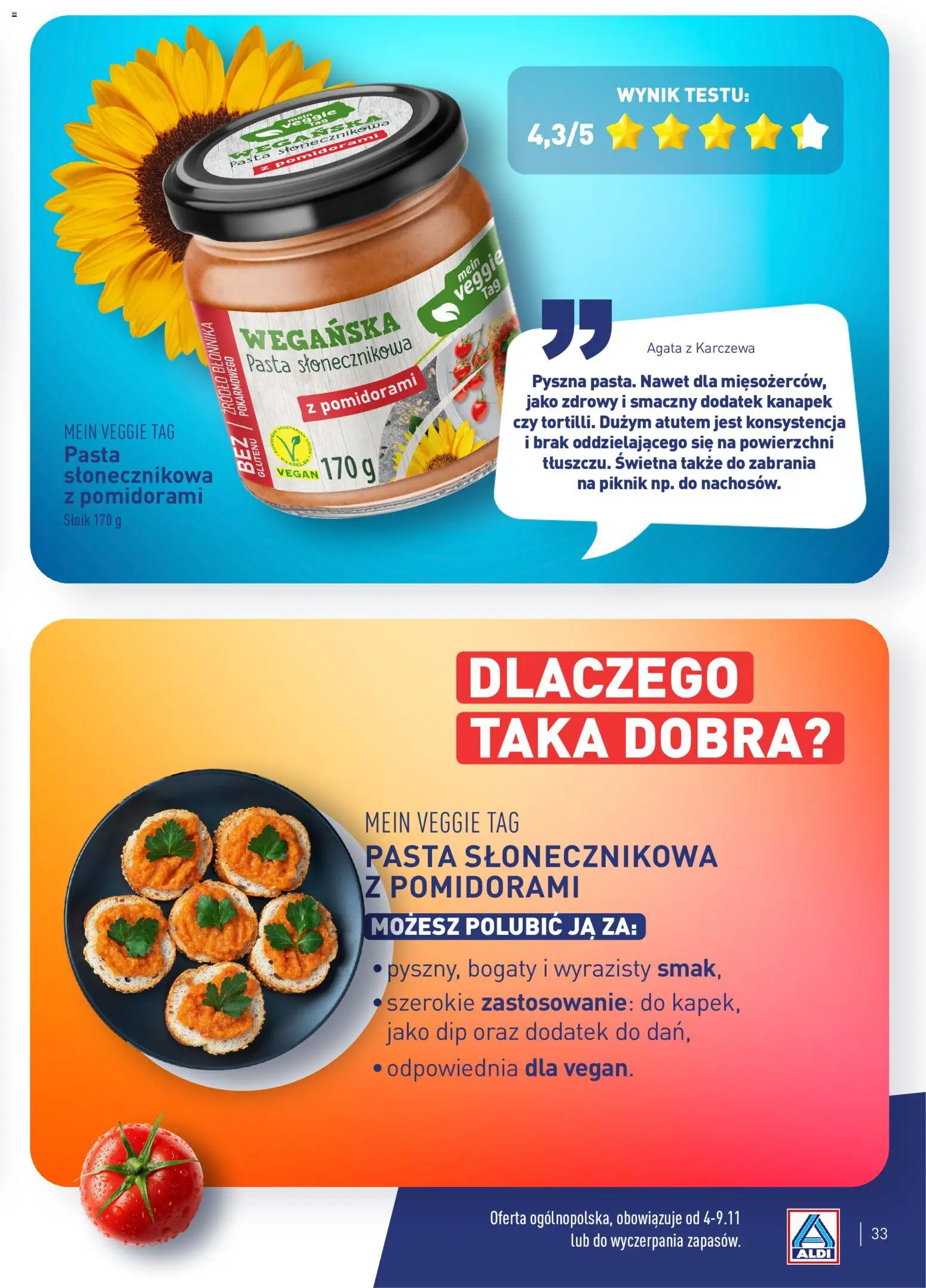 Aldi Polsko leták - Poznaj ulubione produkty testerów z całej Polski od 23.02.2026 | Strana: 33 | Produkty: Veggie, Vegan