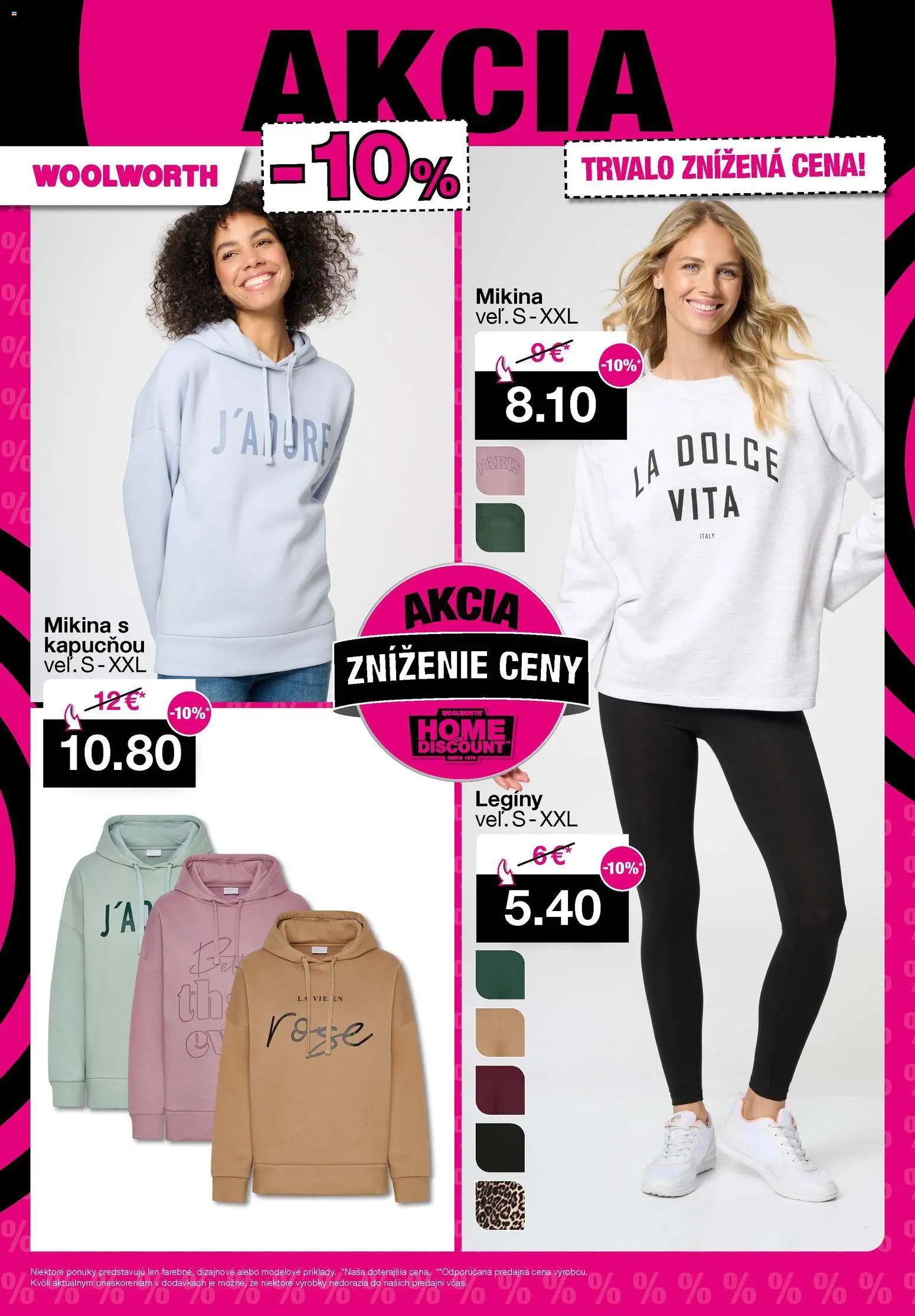 Nové Woolworth akcie – leták je platný od 21.11.2025 | Strana: 25 | Produkty: Mikina, Legíny