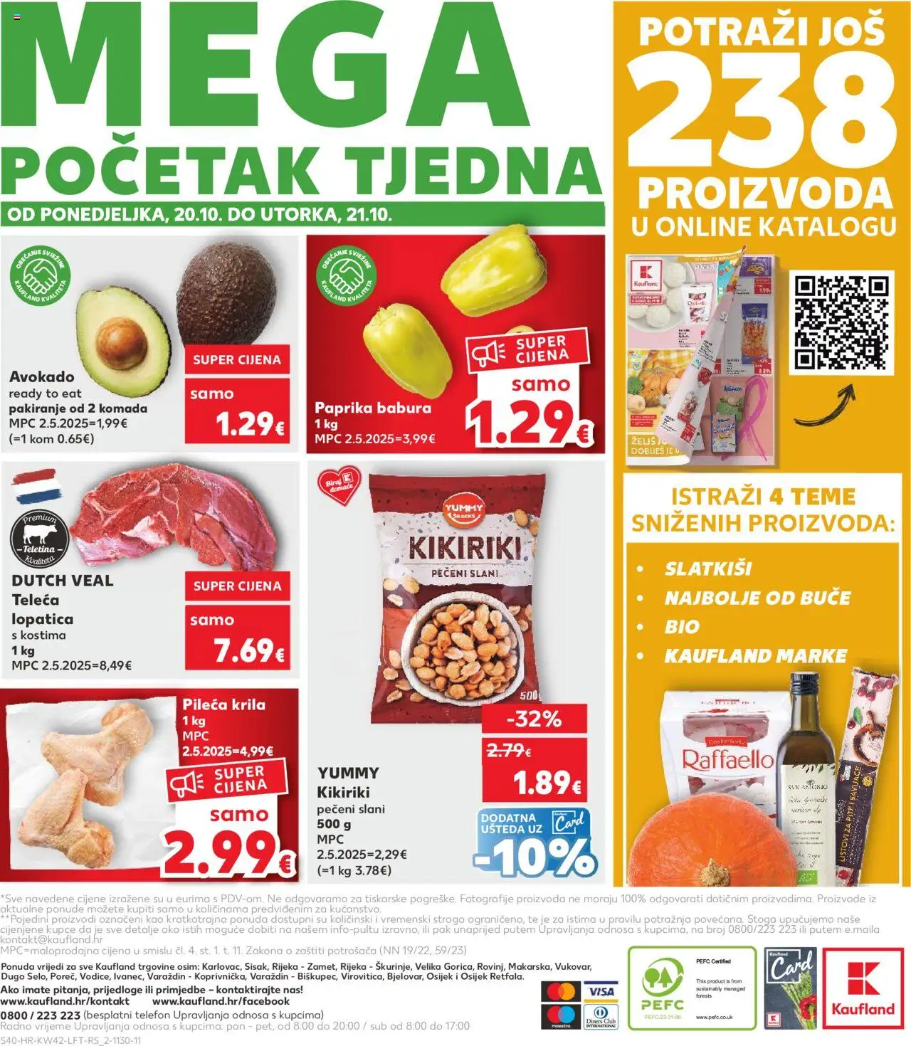 Kaufland katalog | vrijedi od 15.10.2025 | Stranica: 40 | Proizvodi: Pileća krila, Paprika, Kikiriki, Avokado