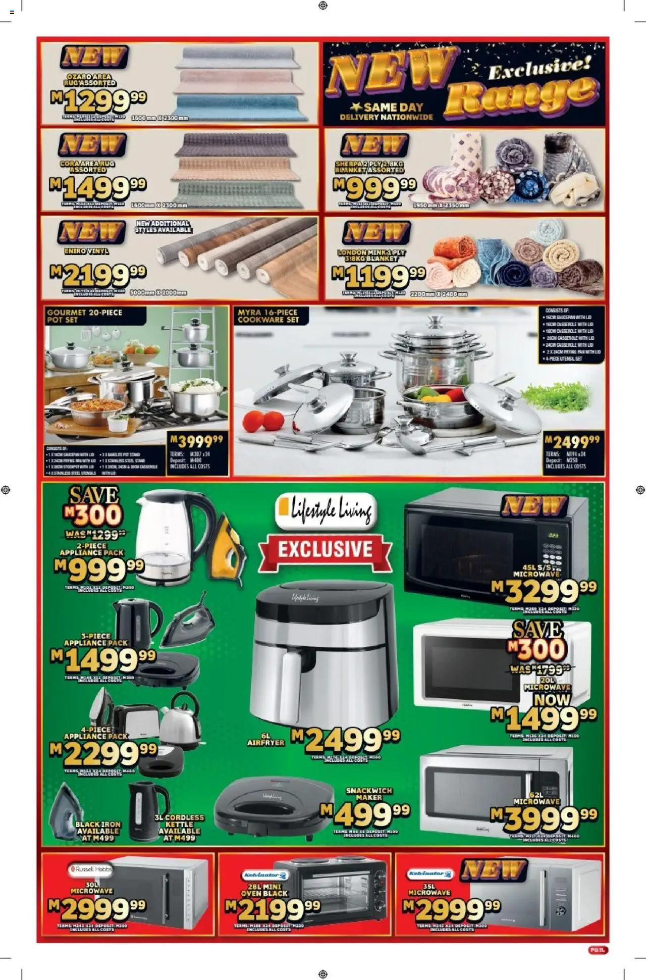 Lewis Stores - Lesotho Brochure │ valid from 11.08.2025 | Page: 11 | Products: Iron, Blanket, Microwave, Cookware