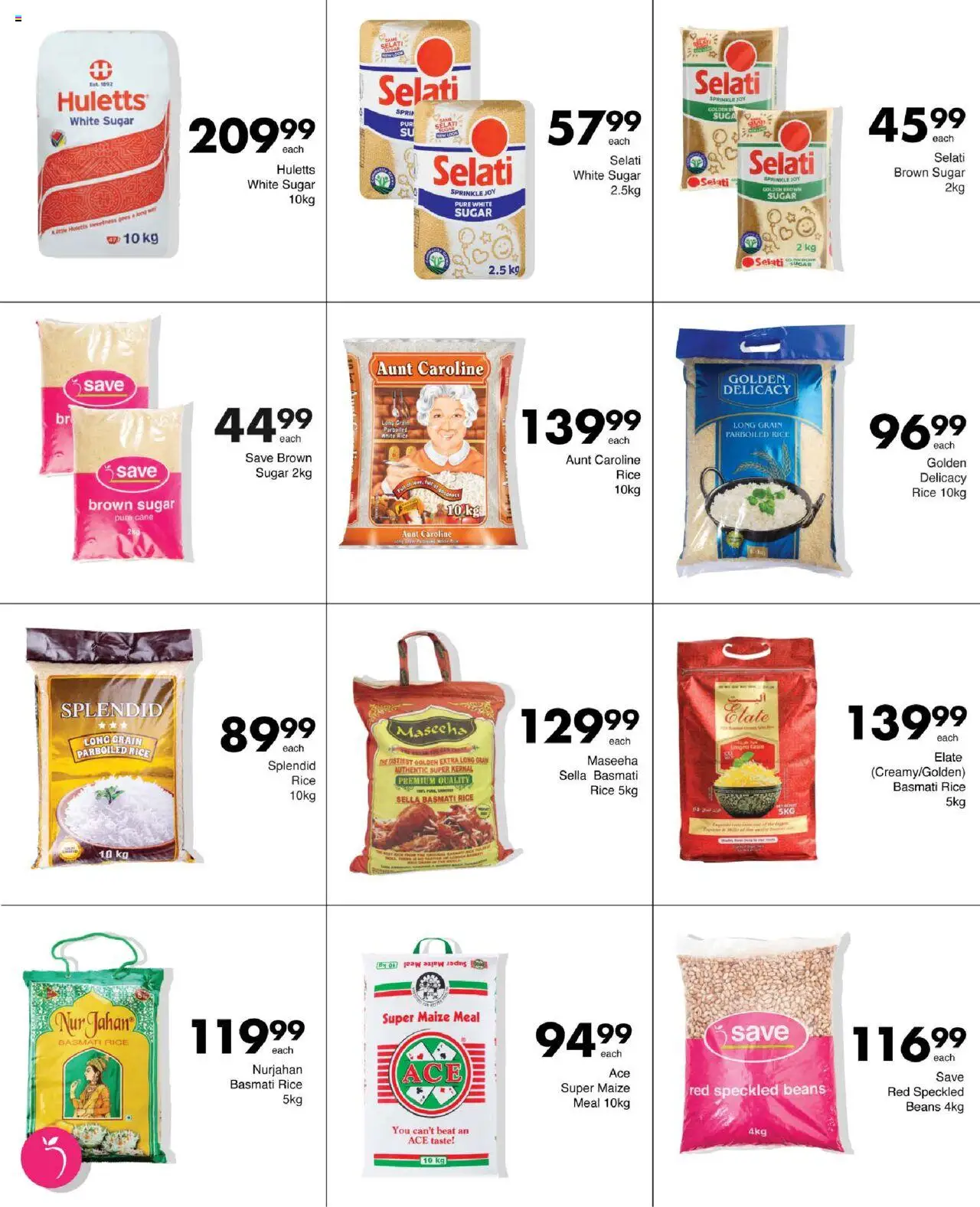 New Save catalogue – valid from 11.09.2025 | Page: 26 | Products: Beans, Maize meal, Rice, Sugar