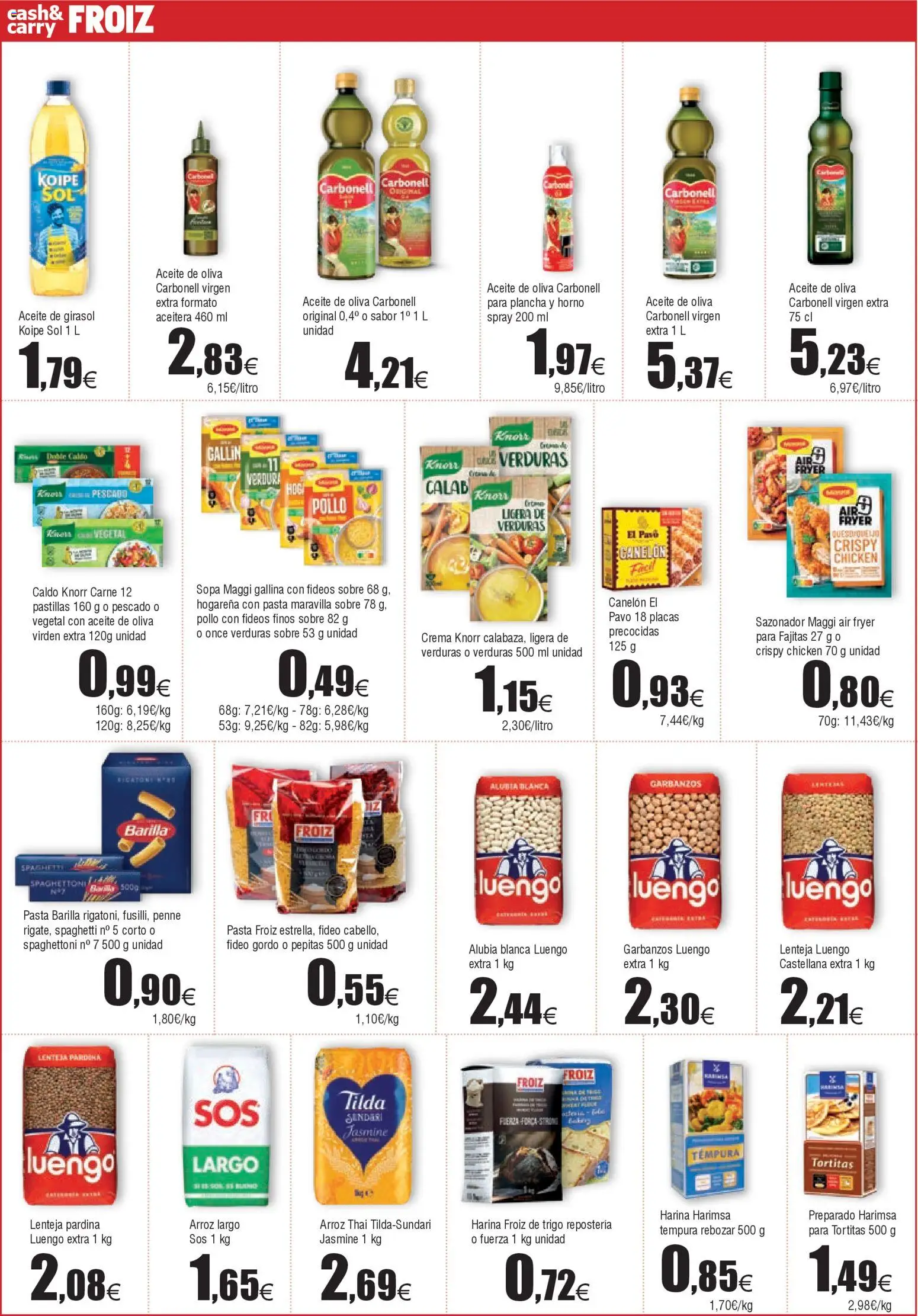 Froiz - Folleto Cash │ válido desde el 07.01.2026 | Página: 2 | Productos: Aceite, Pescado, Crema, Sazonador