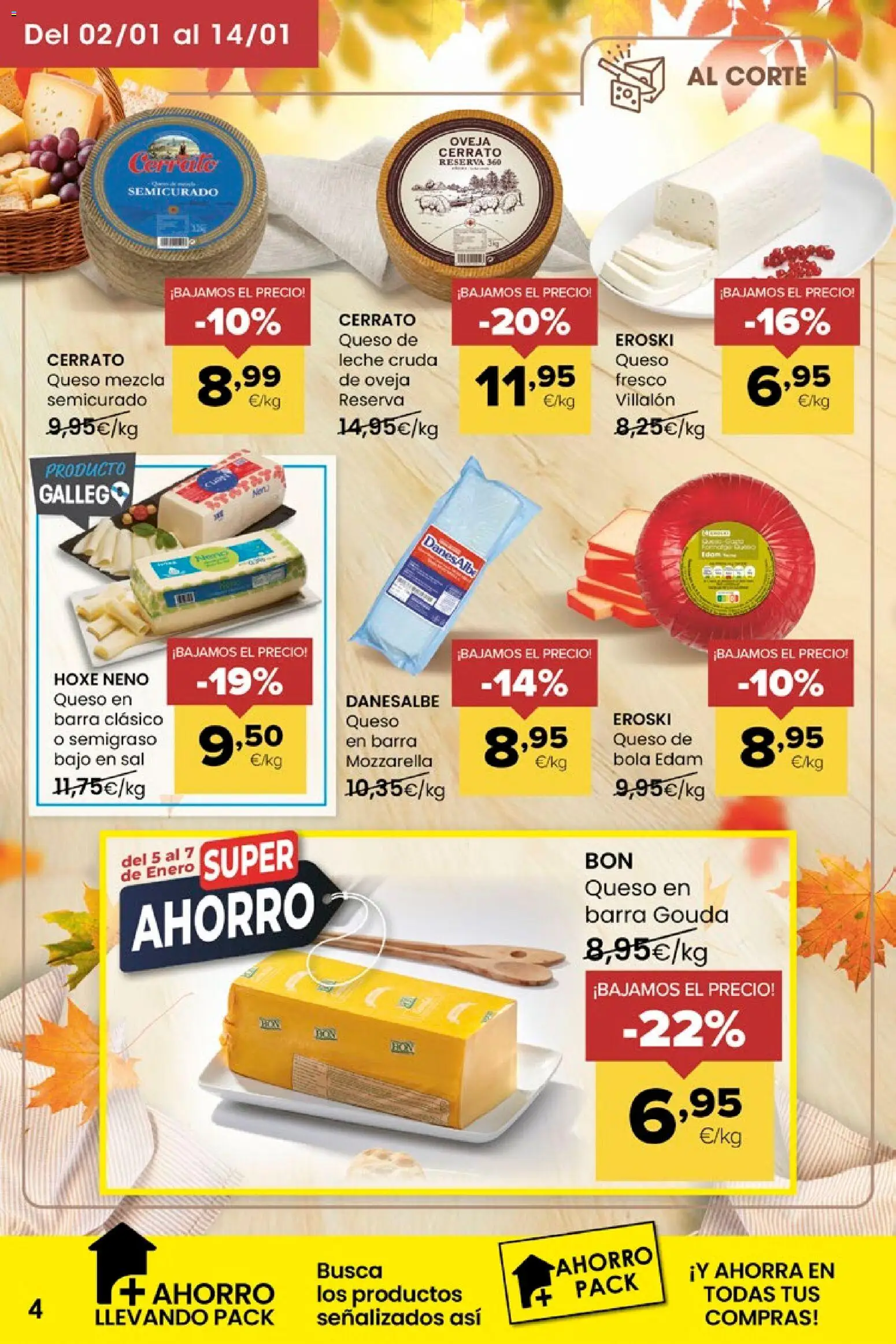 Eroski - Feliz día de Reyes │ válido desde el 05.01.2026 | Página: 4 | Productos: Leche, Queso