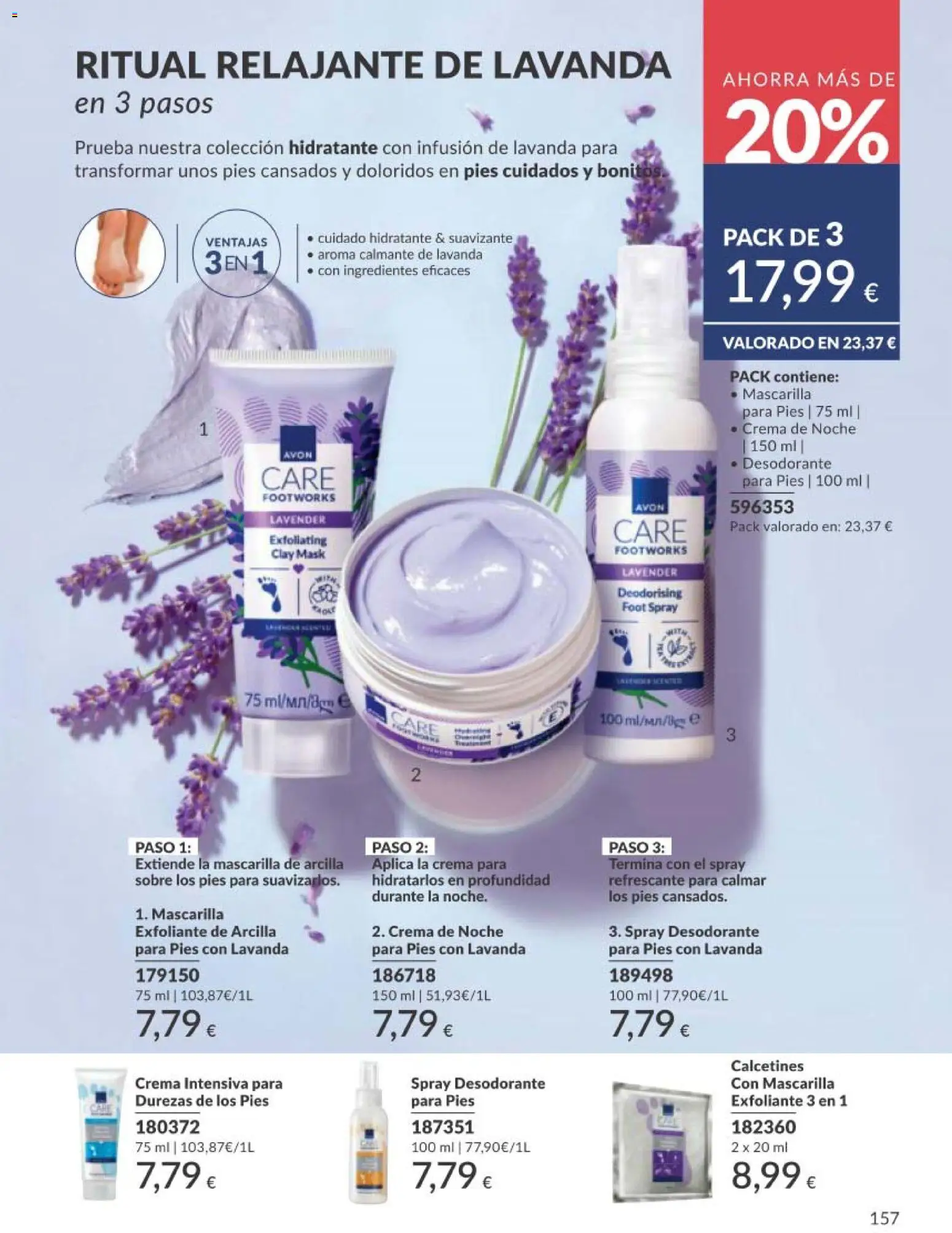 Catálogo AVON campaña 5 │ válido desde el 01.05.2026 | Página: 157 | Productos: Desodorante, Κρεμάστρα, Suavizante, Crema de noche