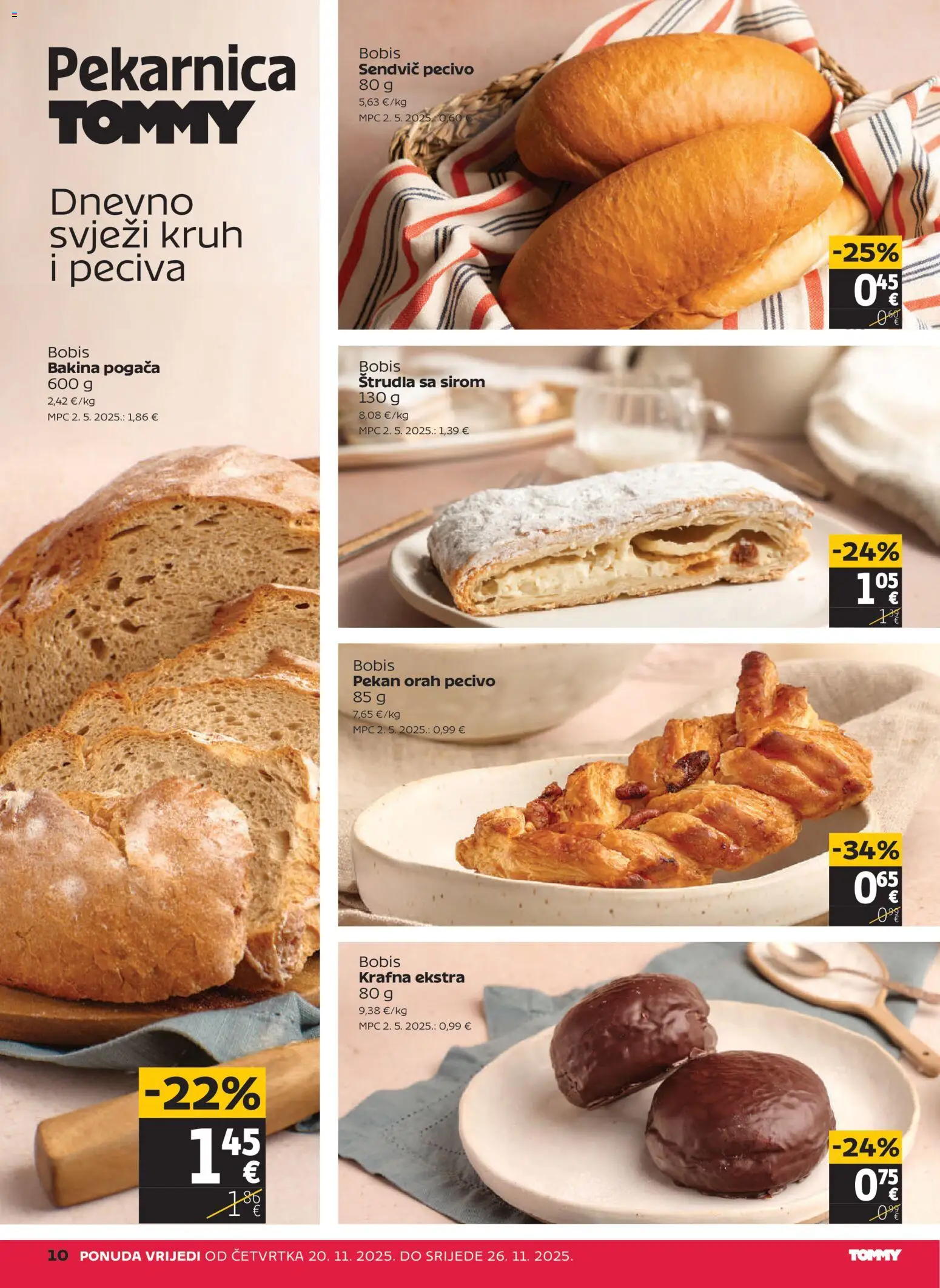 Tommy katalog | vrijedi od 20.11.2025 | Stranica: 10 | Proizvodi: Kruh, Pecivo, Orah