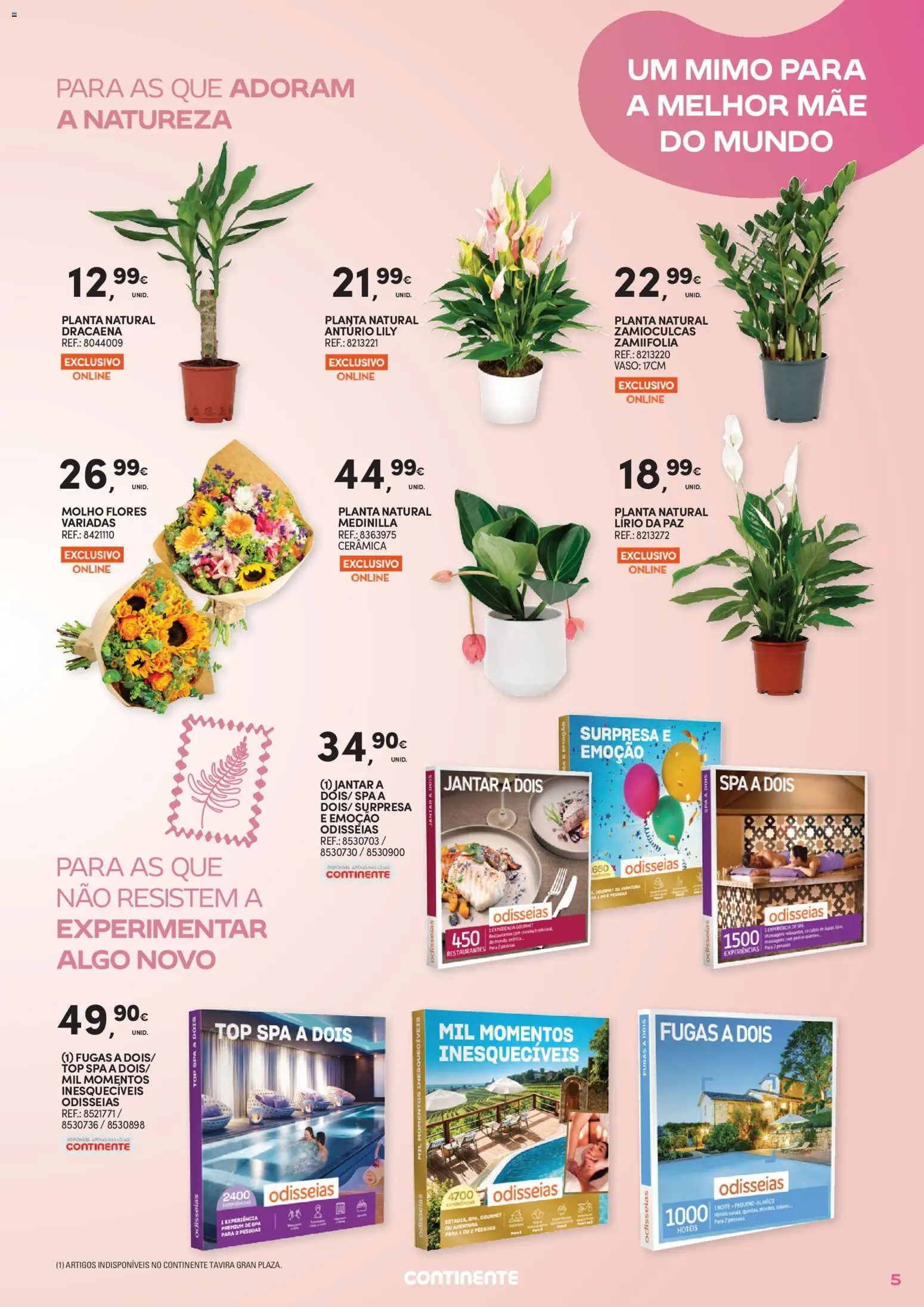 Continente Dia da Mãe │ válido de 14.04.2026 | Página: 5 | Produtos: Flores, Top, Vaso