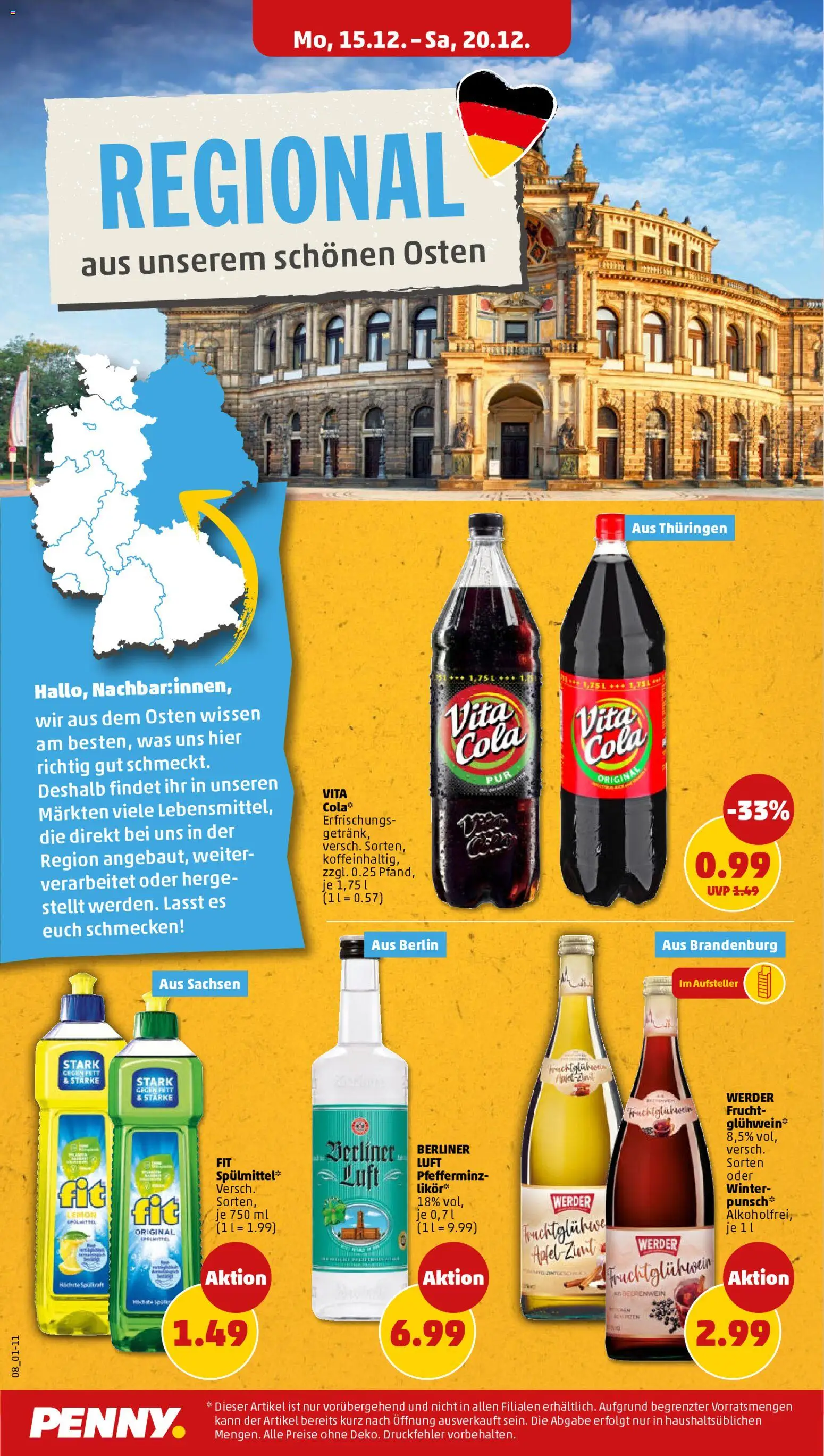Penny Prospekt 	 – gültig ab 15.12.2025 | Seite: 12 | Produkte: Berliner, Cola, Likör, Äpfel