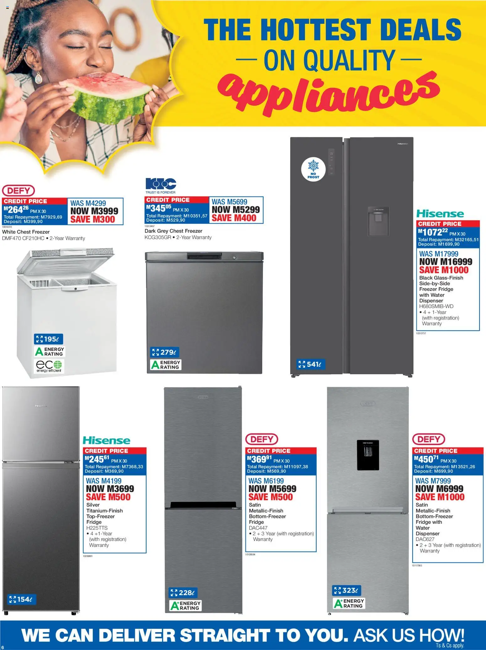 New OK Furniture catalogue – valid from 27.12.2025 | Page: 6 | Products: Freezer fridge, Fridge, Chest freezer, Water