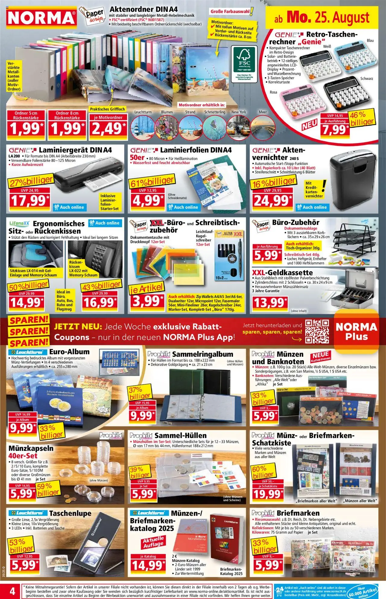 Norma Prospekt 	 - gültig ab dem 25.08.2025 | Seite: 4 | Produkte: Batterien, Batterie, Korb, Blumen