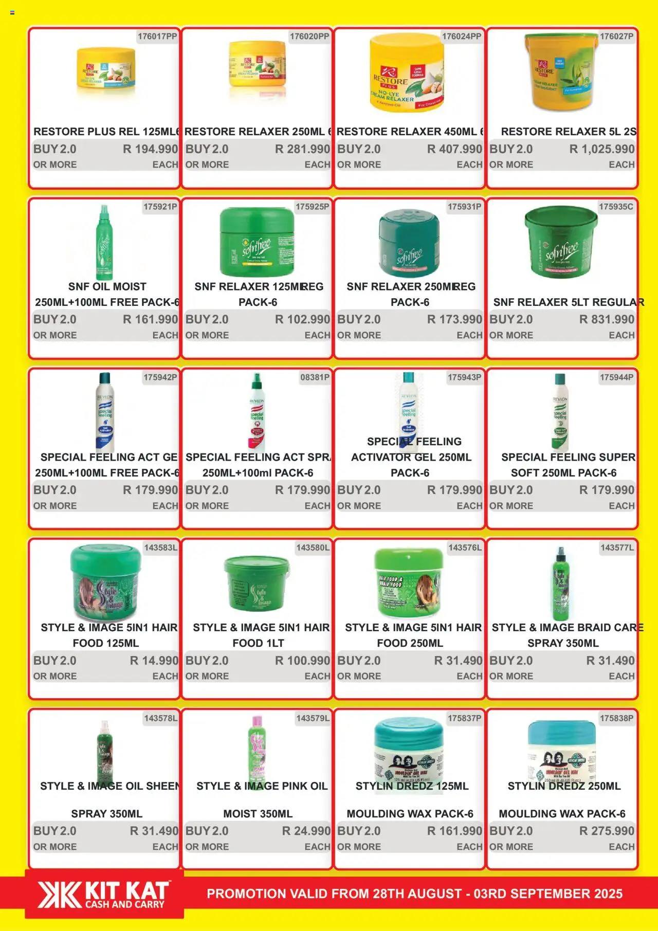 KIT KAT Cash & Carry - Weekly Traders Special │ valid from 28.08.2025 | Page: 19 | Products: Wax, Oil, Cream, Relaxer