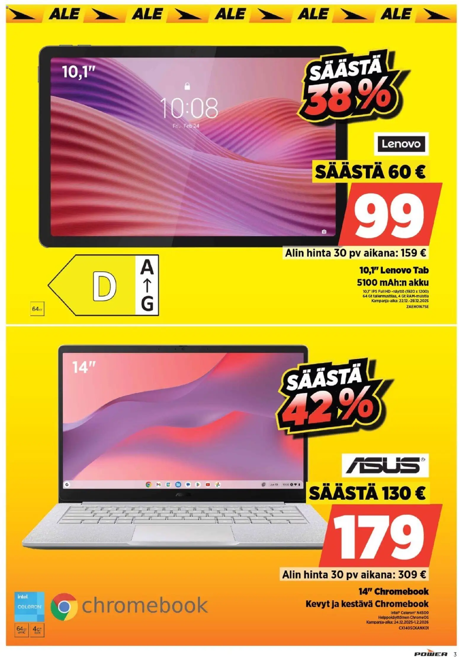 Power tarjoukset – voimassa 24.12.2025 alkaen | Sivu: 3 | Tuotteet: Akku, Näyttö