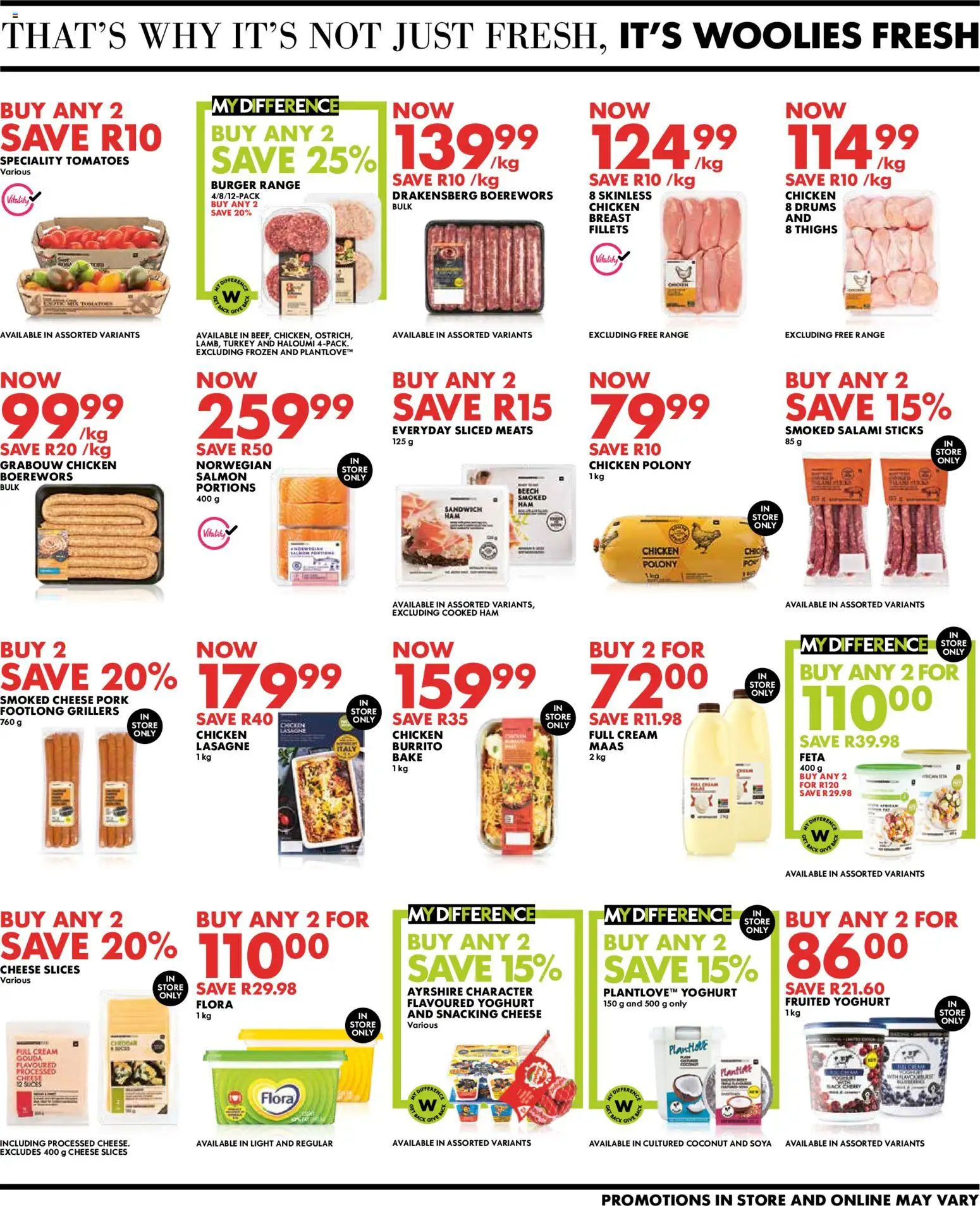 New Woolworths catalogue – valid from 23.03.2026 | Page: 3 | Products: Light, Polony, Pork, Cream