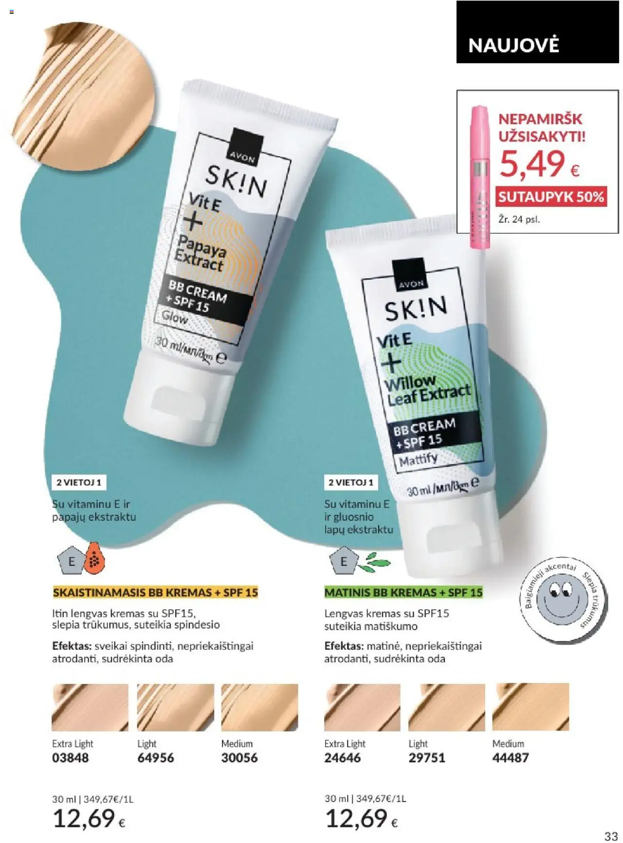 AVON - Leidinys│galioja nuo 01.08.2025 | Puslapis: 33 | Prekių: BB kremas, Kremas
