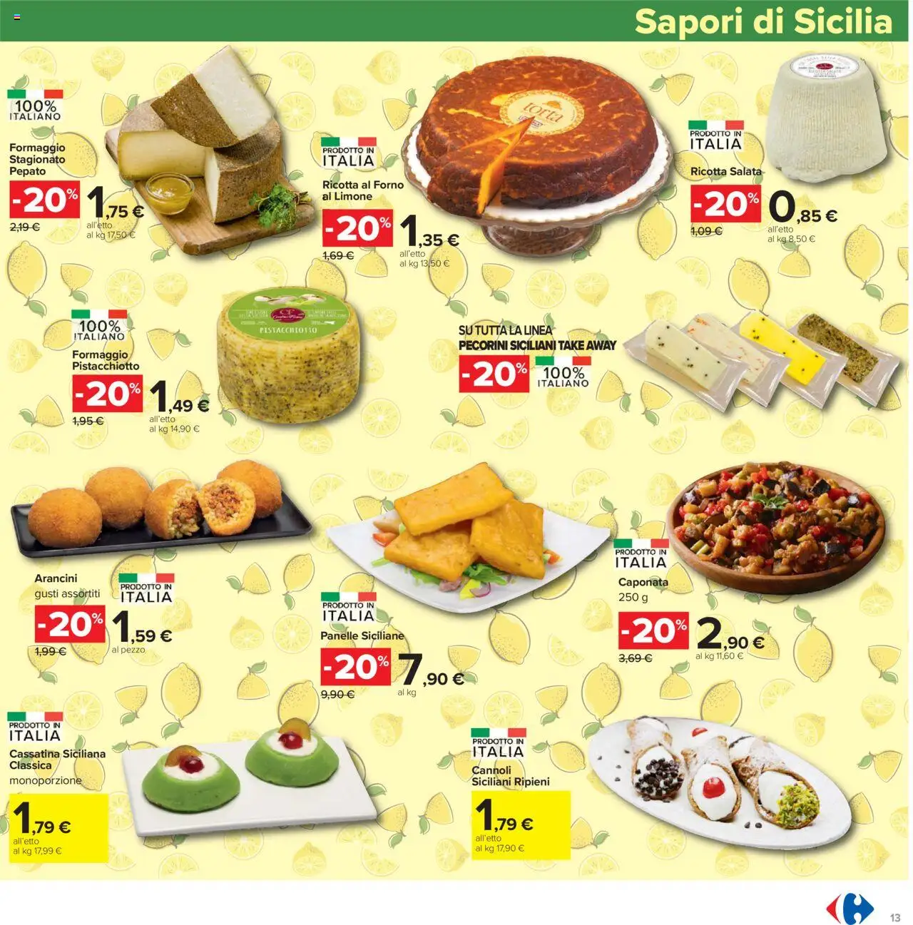 Volantino Carrefour del 05.09.2025 | Pagina: 13 | Prodotti: Formaggio, Limone, Ricotta, Forno