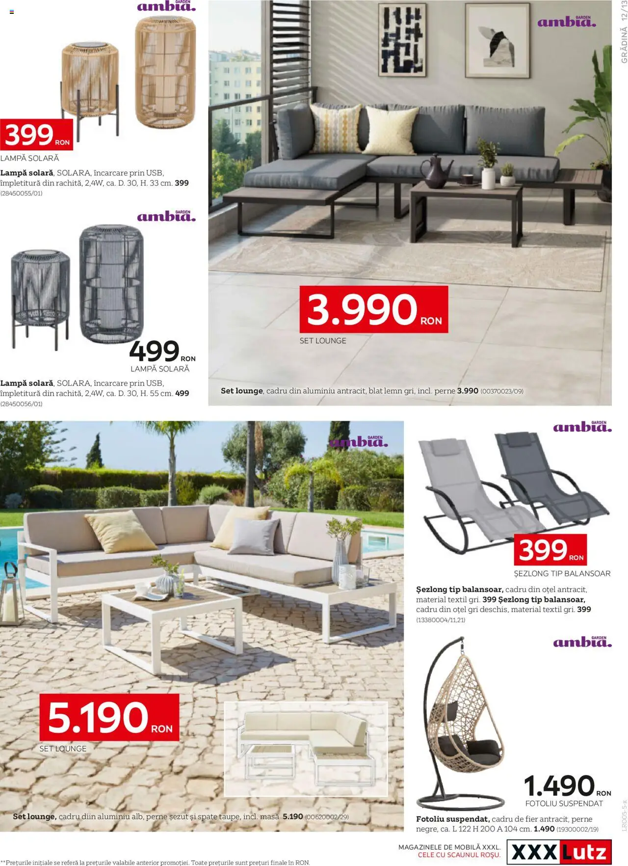 Noul catalog XXXLutz – valabil de la 05.05.2025 | Pagină: 13 | Produse: Fotoliu, Șezlong, Masă, Lampă