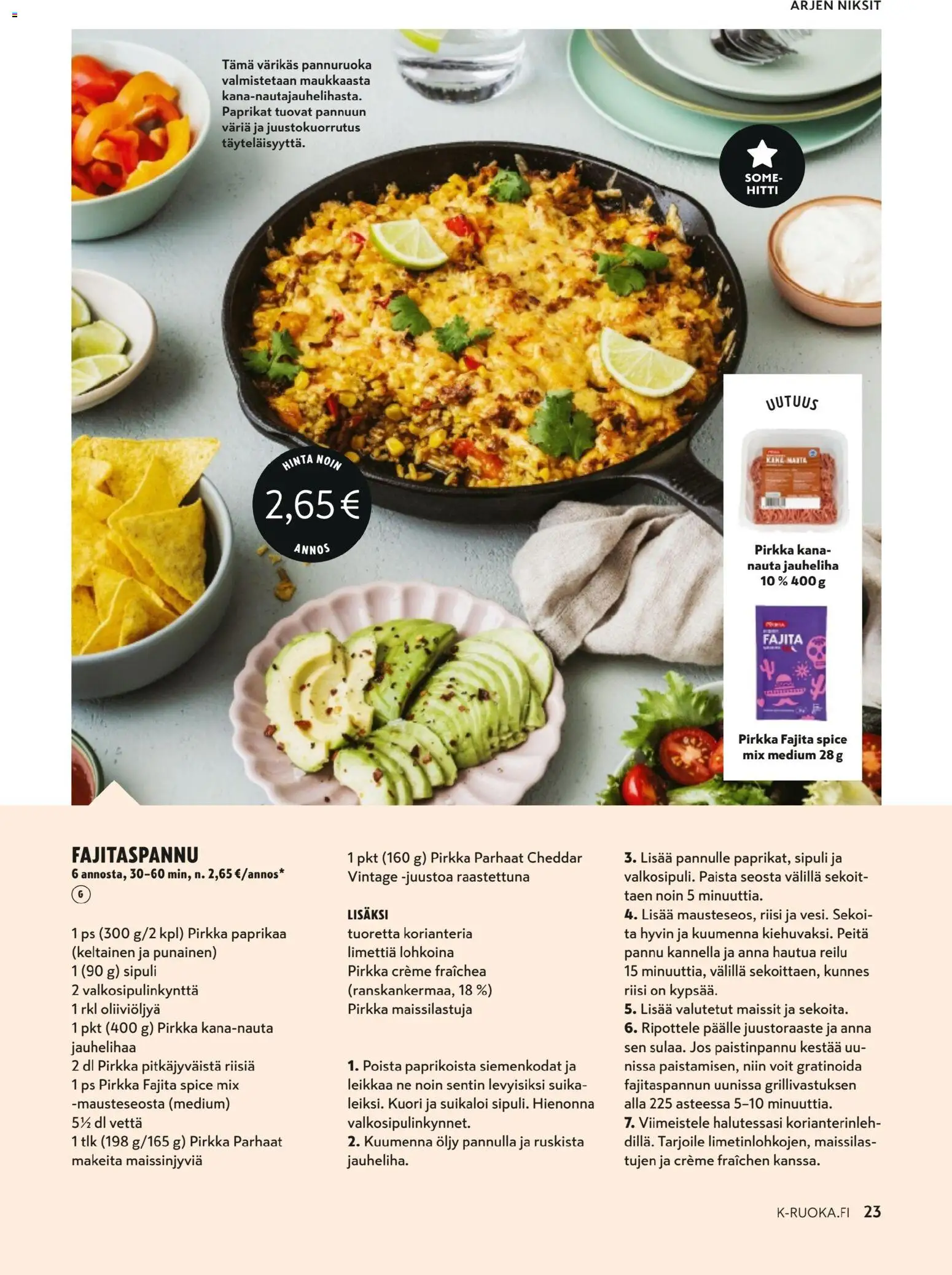 K-Citymarket - K-Ruoka – voimassa 03.12.2025 alkaen | Sivu: 23 | Tuotteet: Jauheliha, Juustoraaste, Cheddar, Riisi