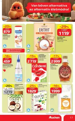 Auchan akciós újság - amely érvényes a következő dátumtól: 16.04.2026 | Oldal: 17 | Termékek: Gyümölcs, Édesítőszer, Cukor, Juharszirup