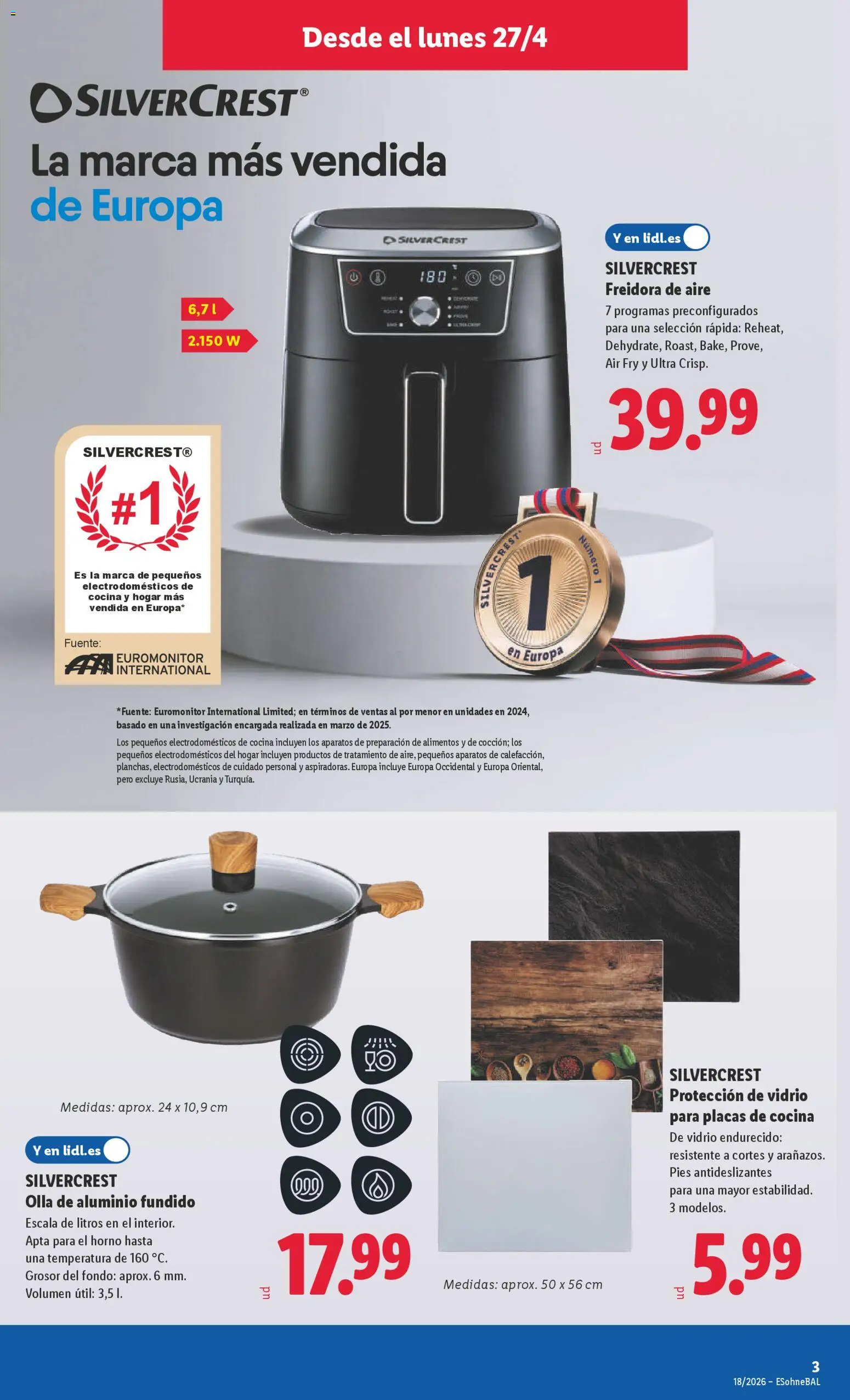 Lidl folleto de bazar │ válido desde el 27.04.2026 | Página: 7 | Productos: El horno, Cocina, Freidora, Κούβα