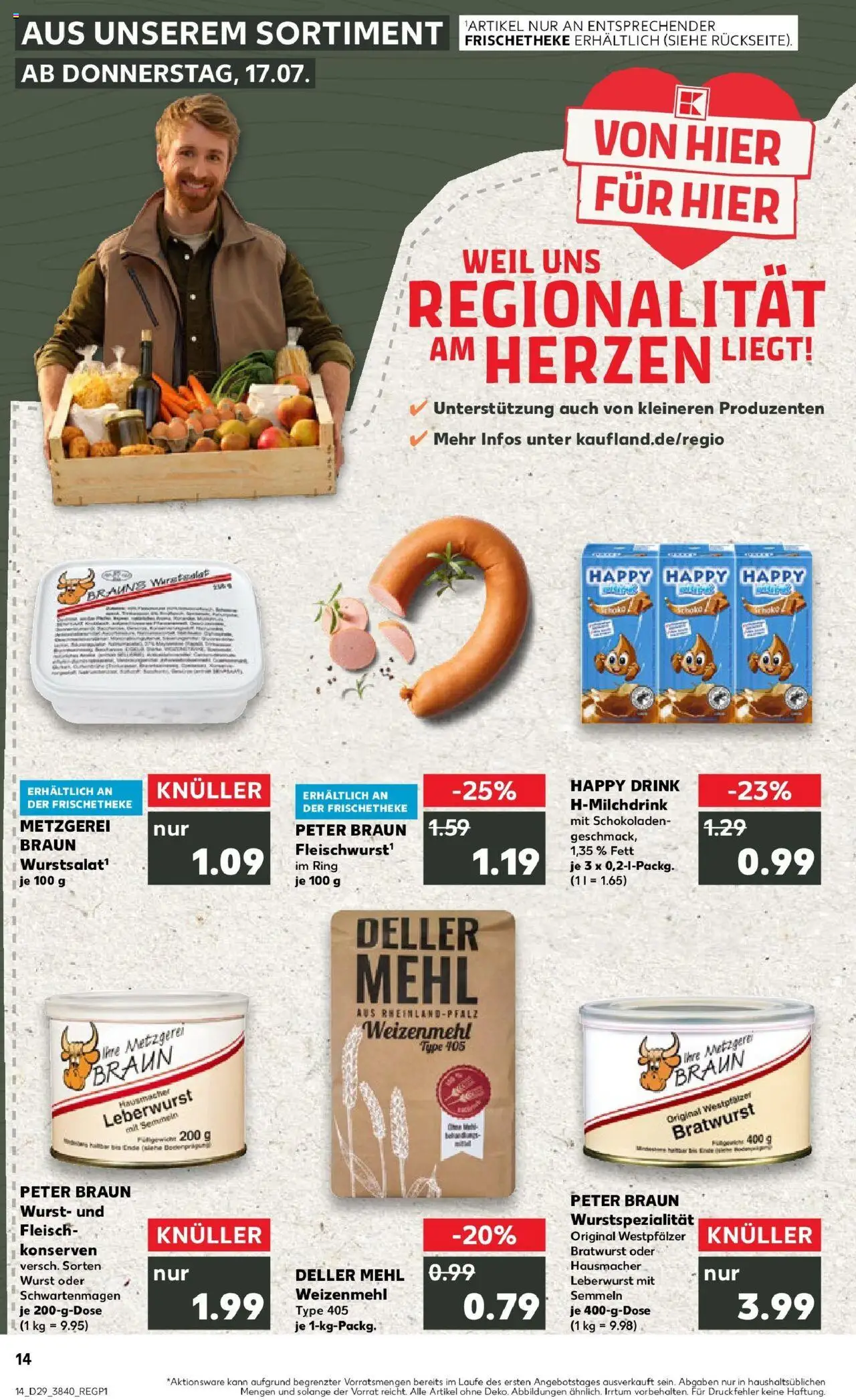 Kaufland prospekt Landstuhl	 - gültig ab dem 21.07.2025 | Seite: 27 | Produkte: Mehl, Bratwurst, Weizenmehl, Mehl weizenmehl